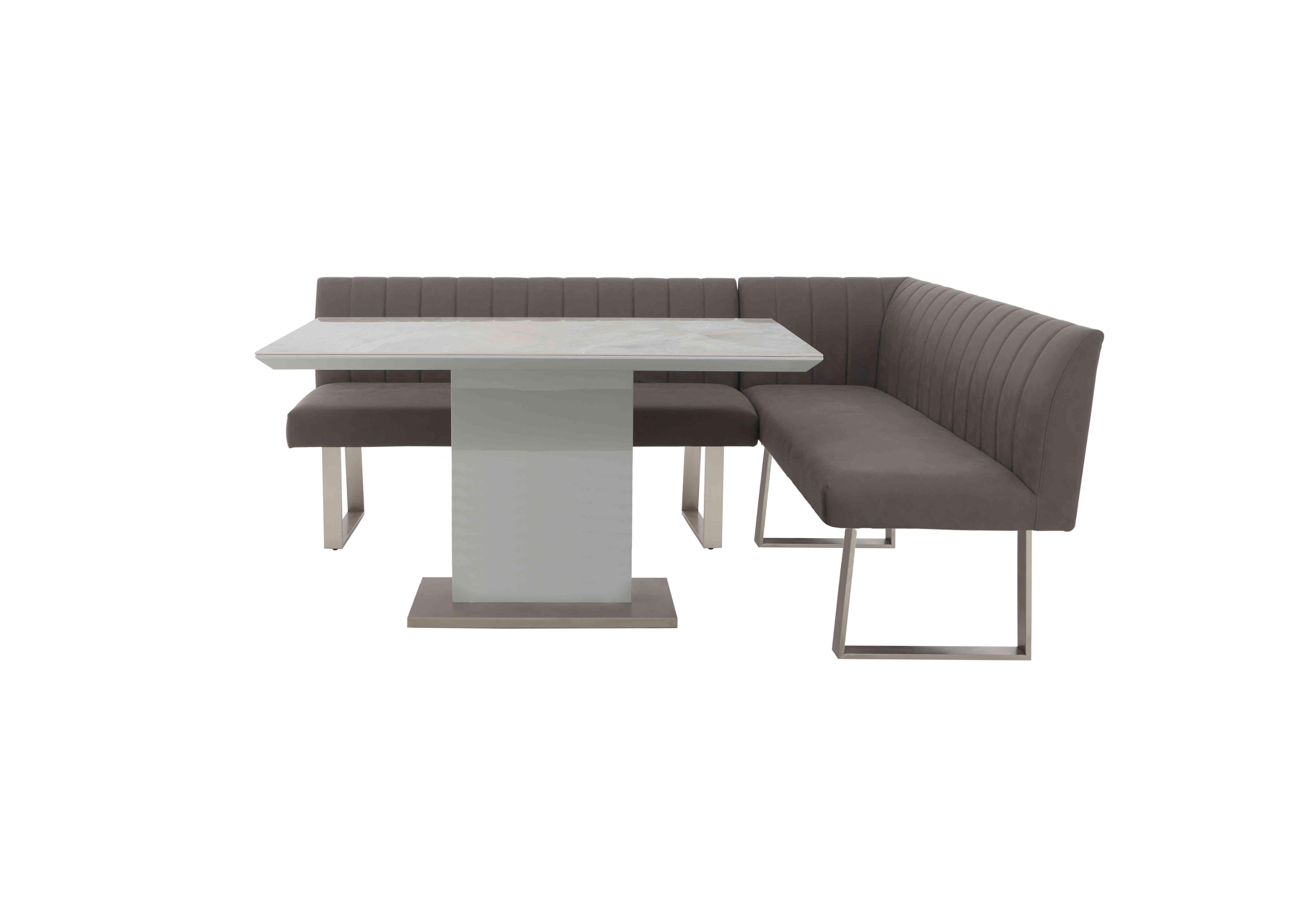 Grigio Fixed Dining Table and RightHand Facing Corner Bench Dining Set
