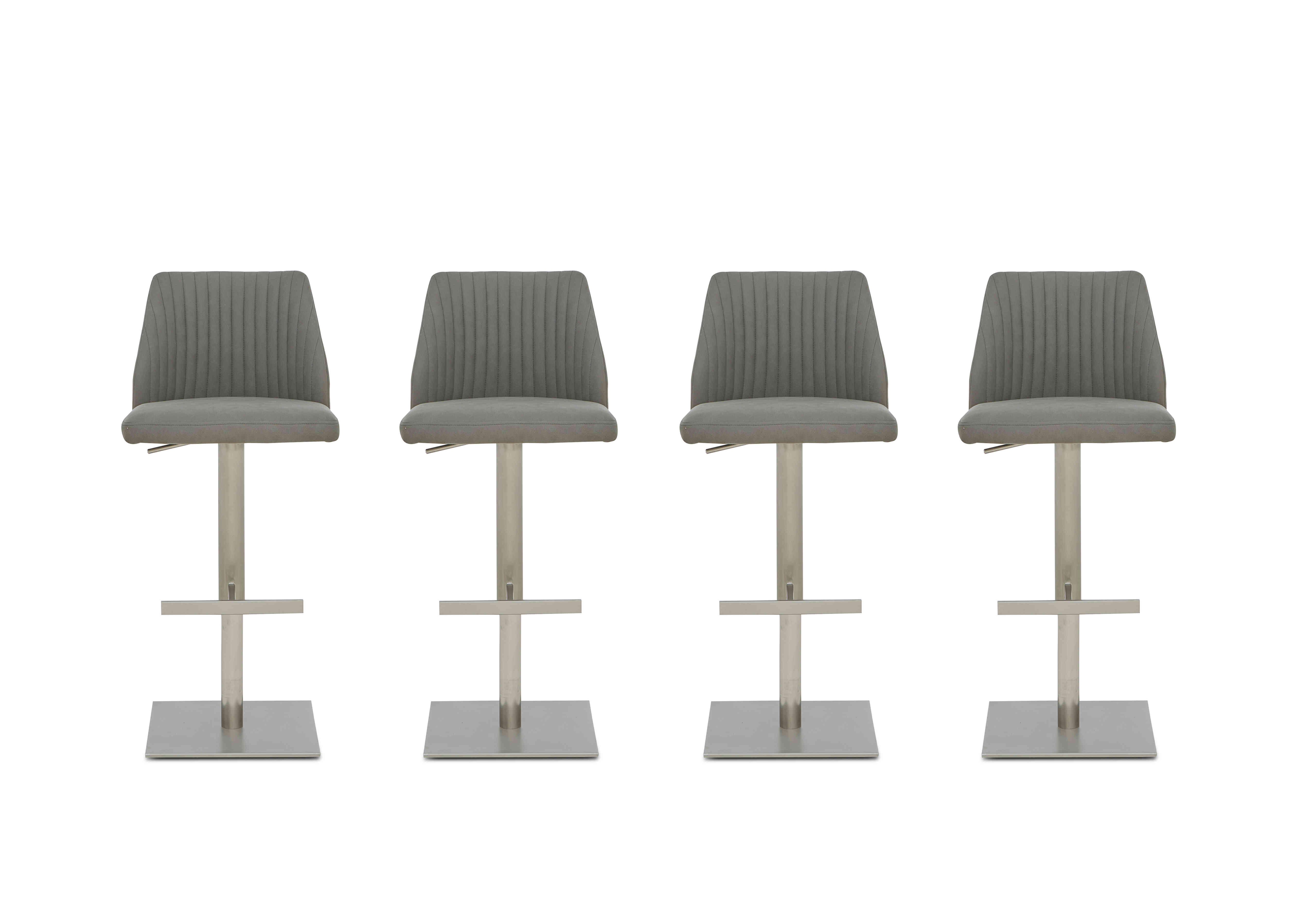 Grigio Set of 4 Swivel Bar Stools Furniture Village