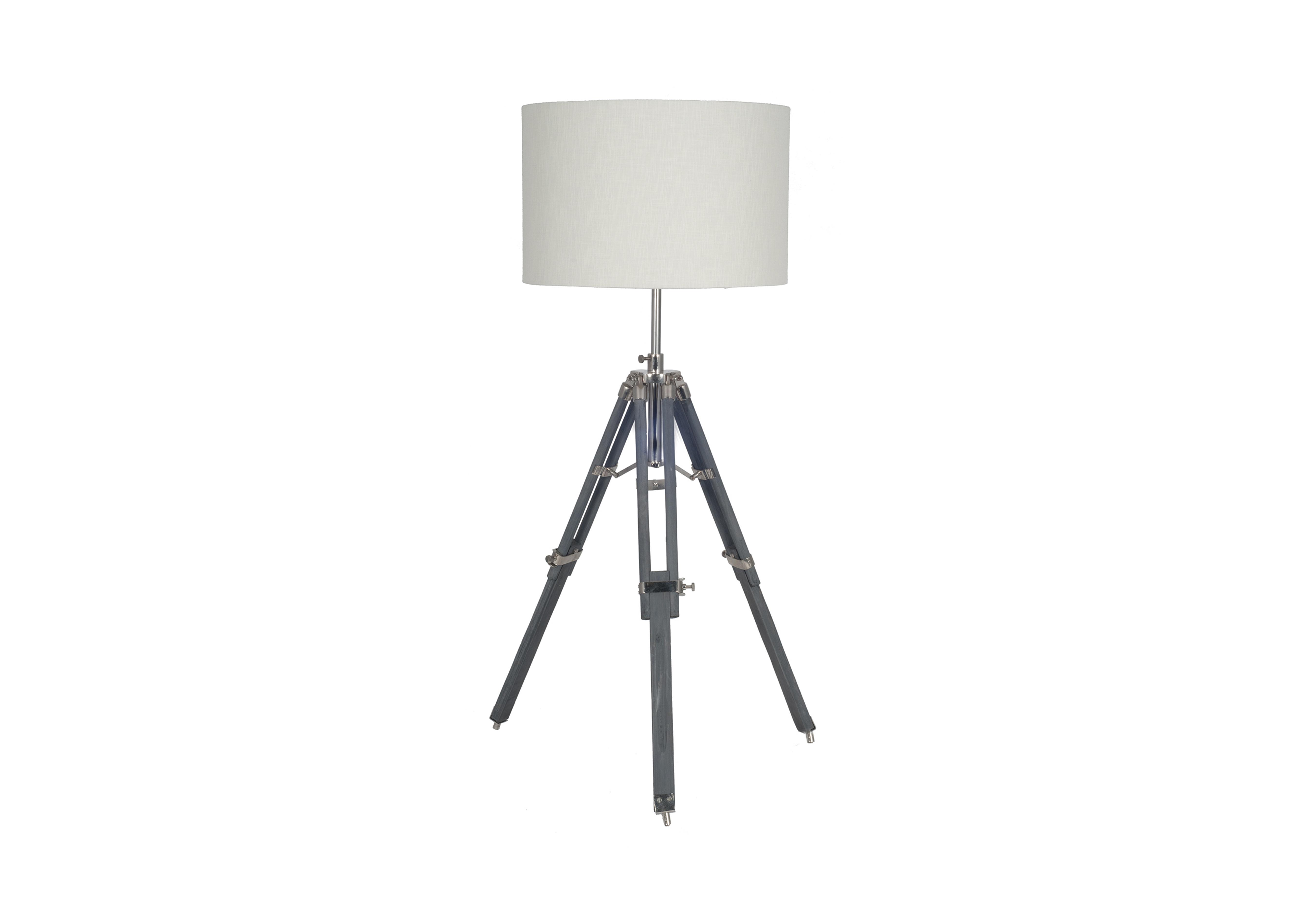 Grey Wood Tripod Table Lamp Furniture Village