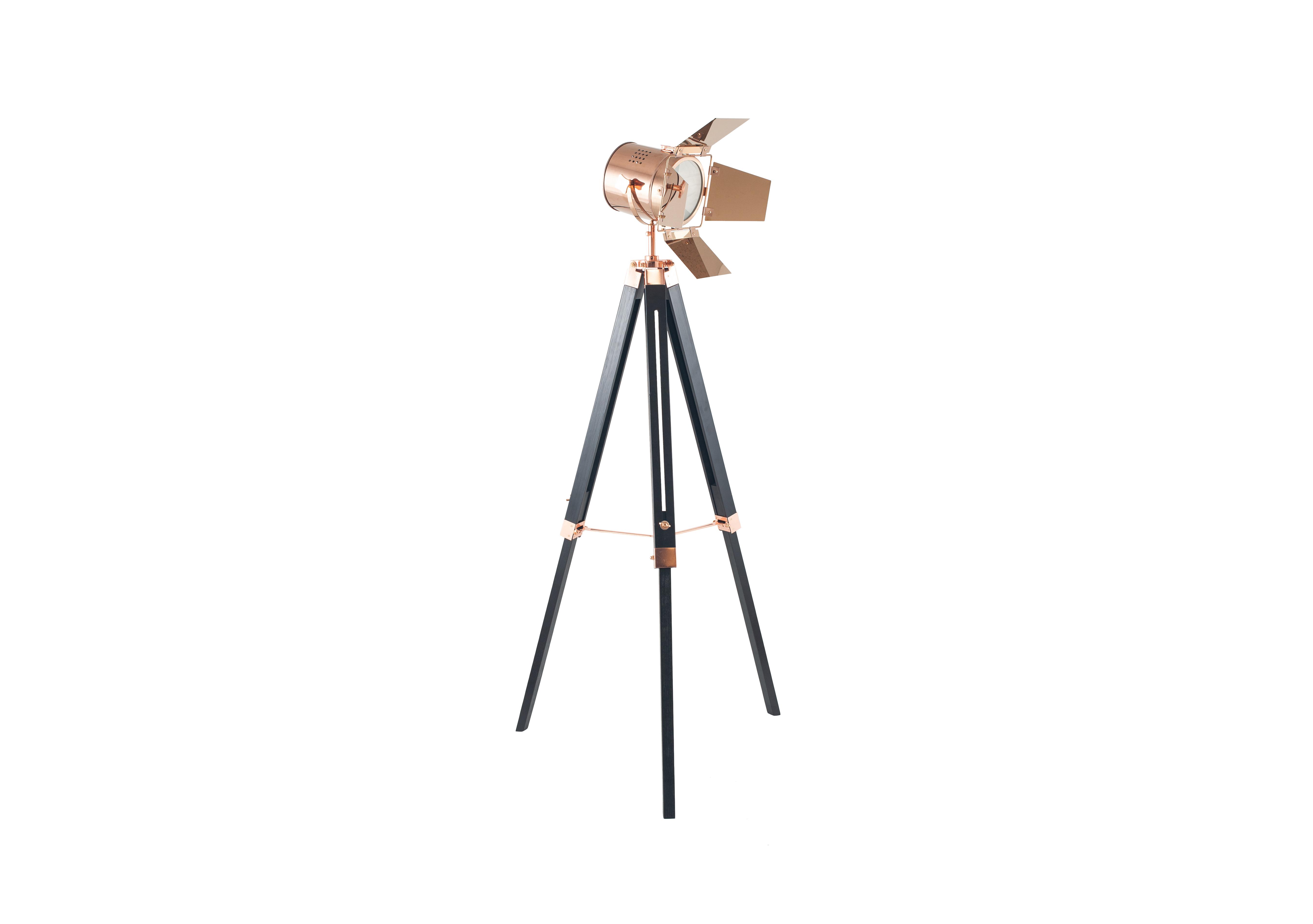 copper tripod floor lamp