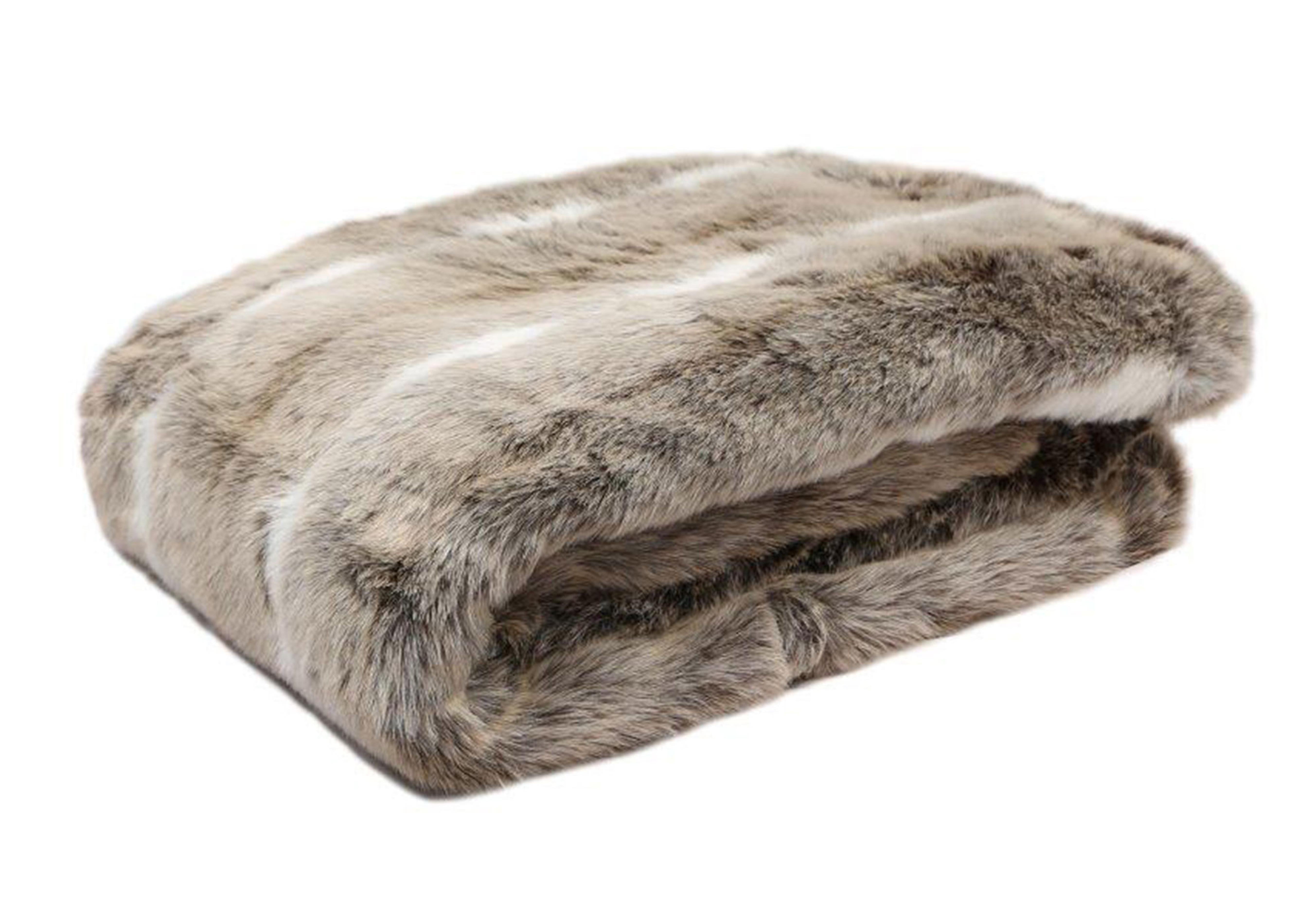 Kudo Faux Fur Blanket - Furniture Village