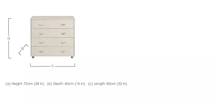 Kool 4 Drawer Chest Stompa Furniture Village