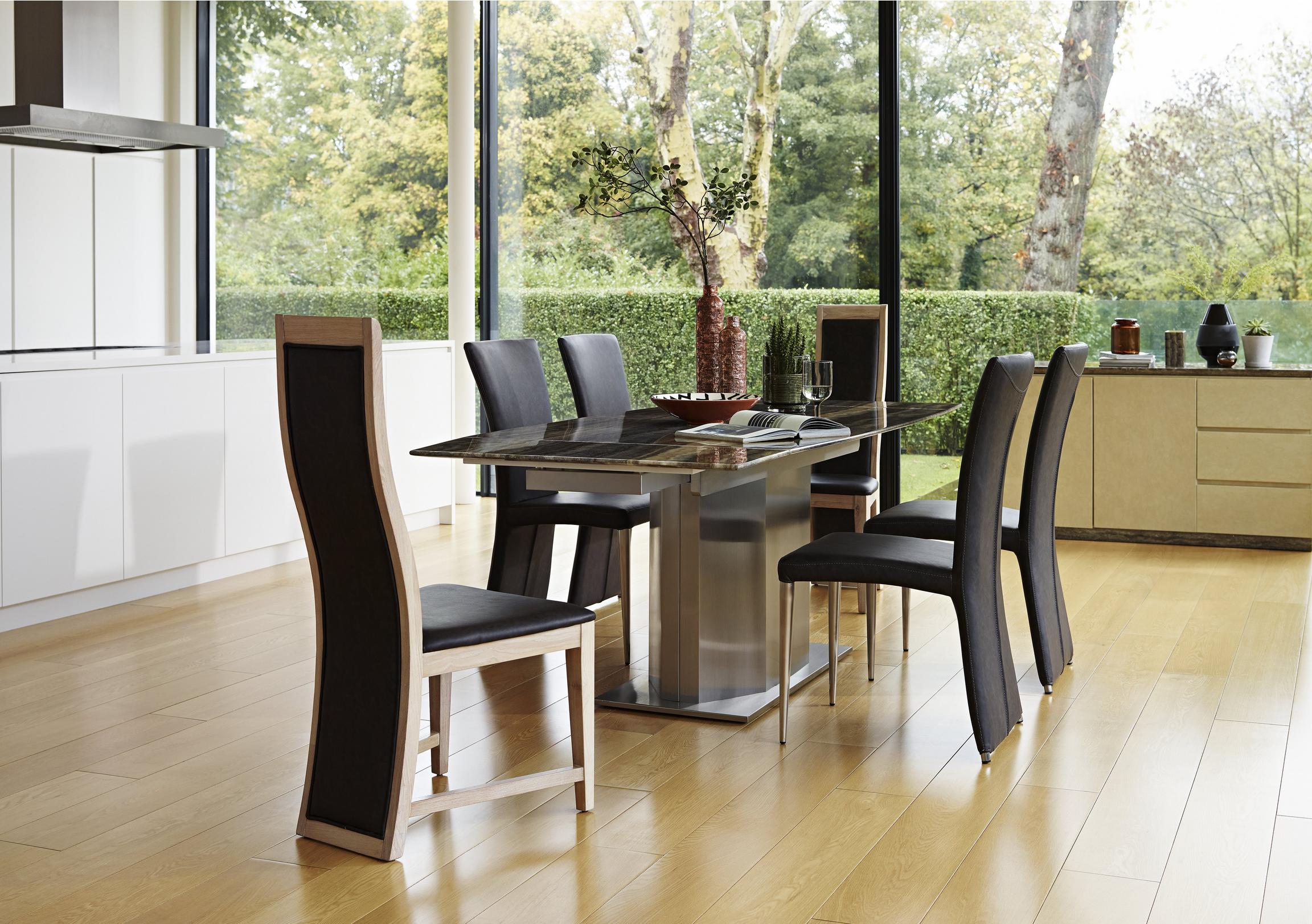 Long Island Dining Table And 4 Edison Chairs Furniture Village