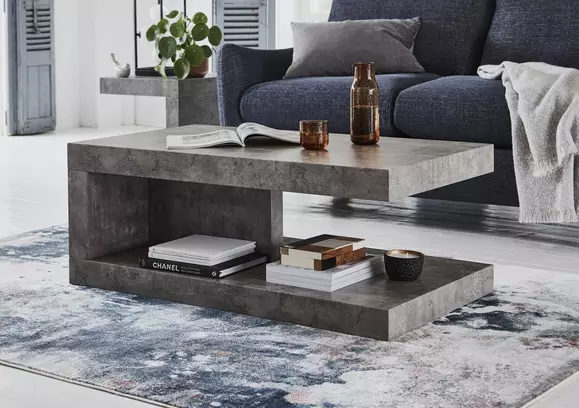 grey wood coffee table set