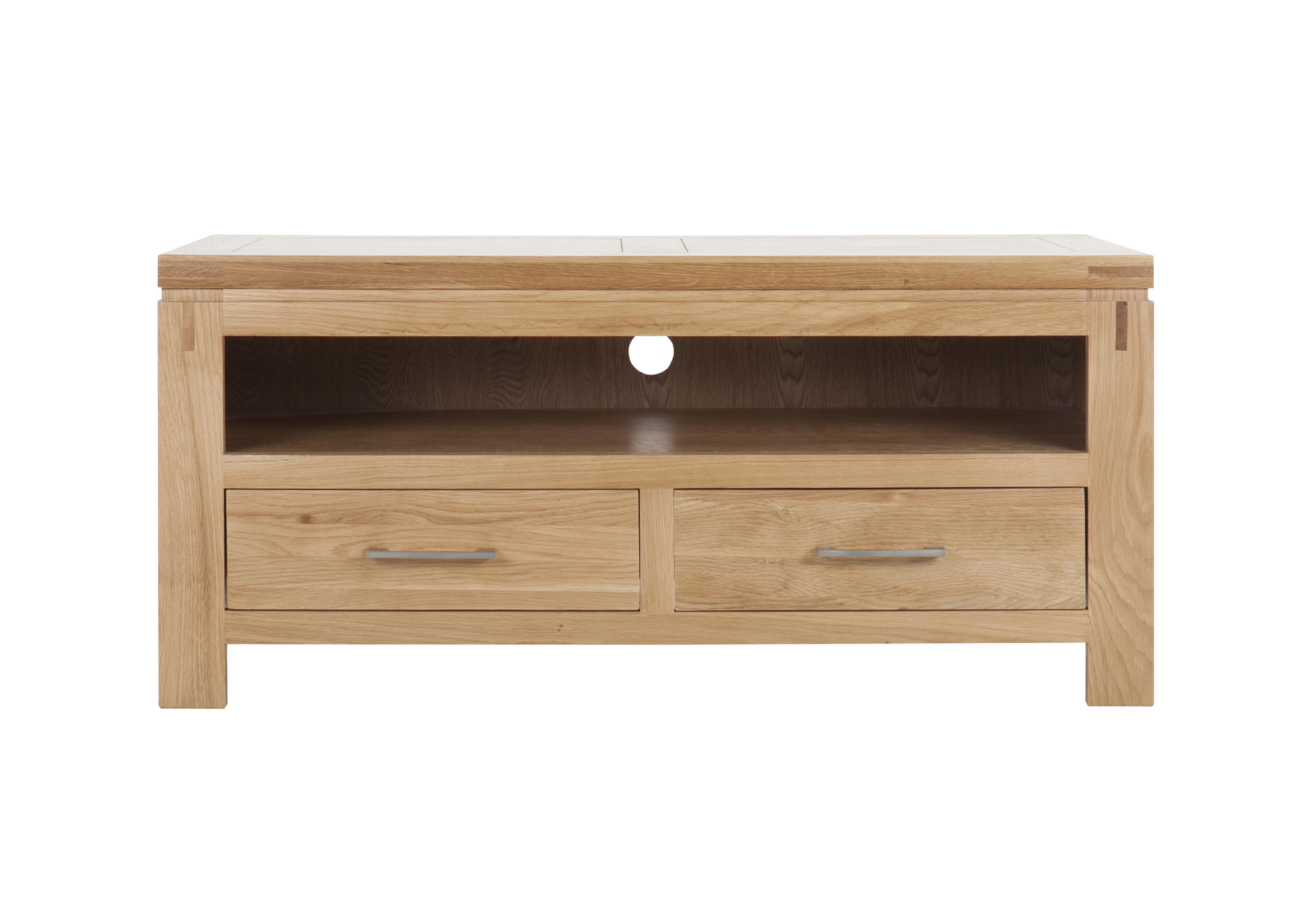 Modena Oak Entertainment Unit with Drawers Furniture Village
