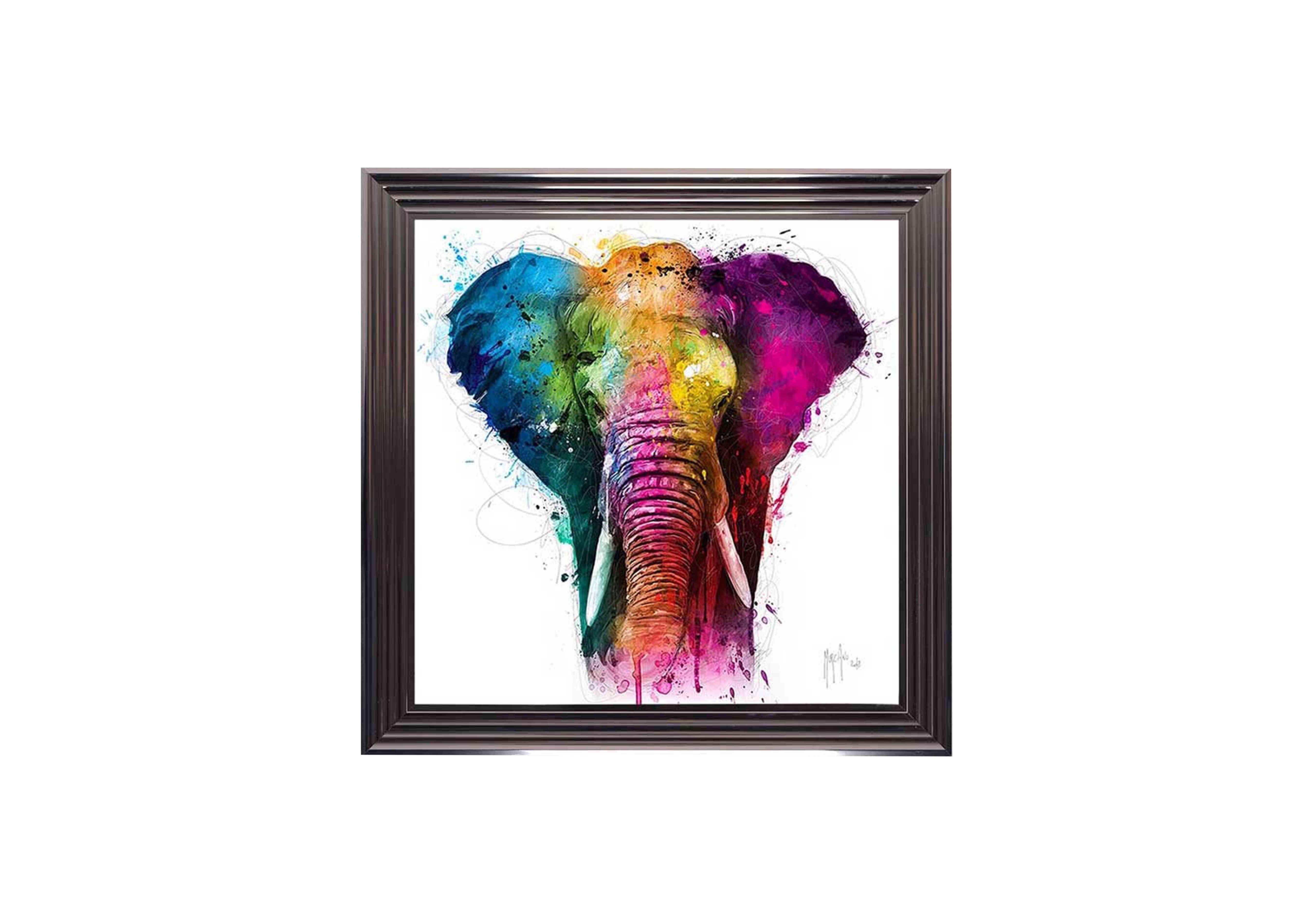 Multi Elephant Framed Art - Furniture Village