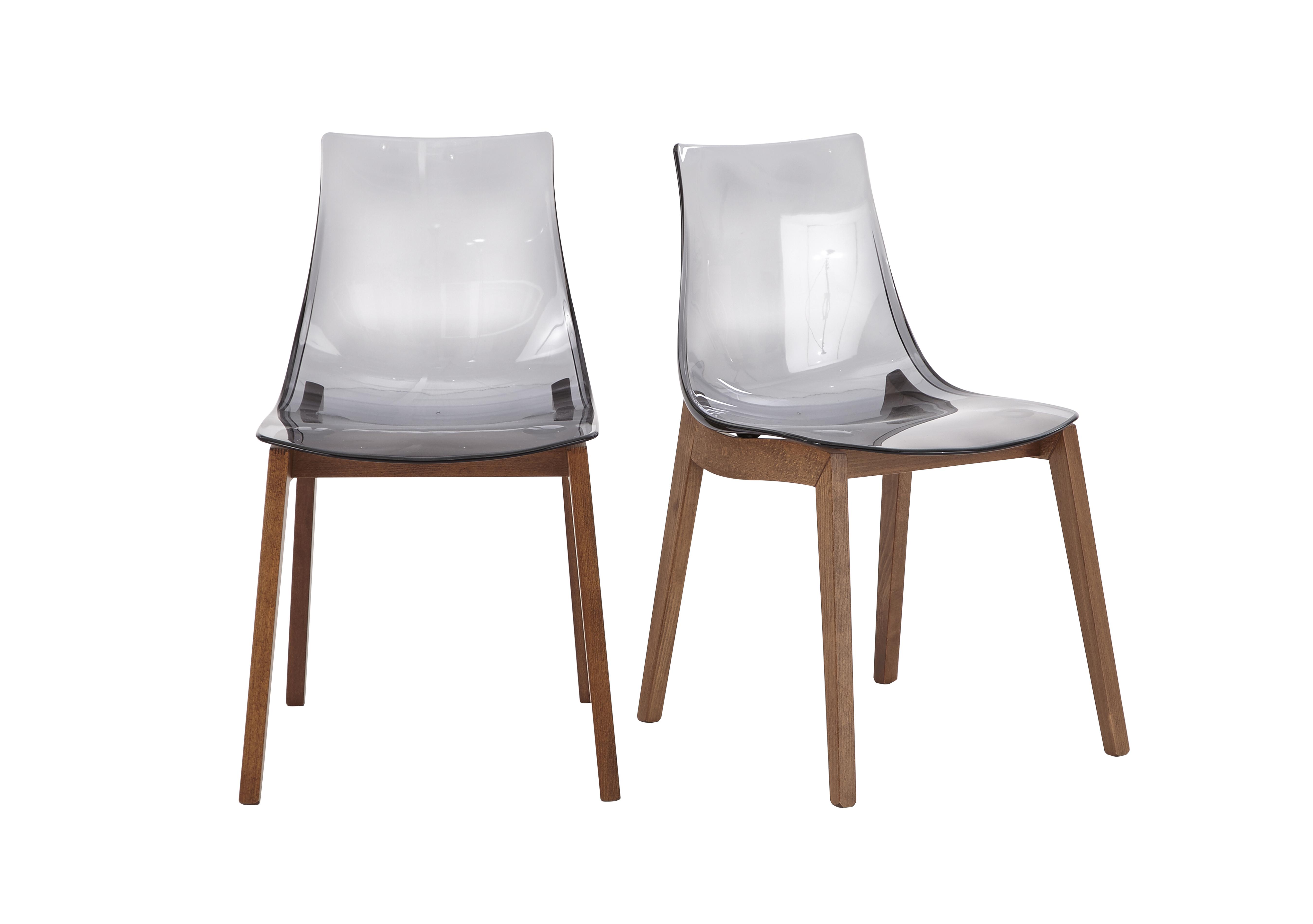 Smoked deals lucite chairs