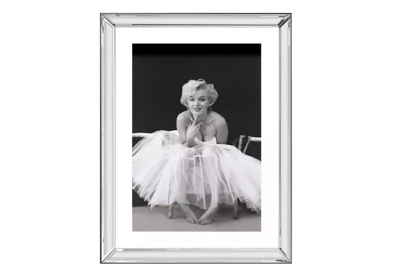 Marilyn Monroe Ballerina Mirrored Frame Wall Art Furniture Village