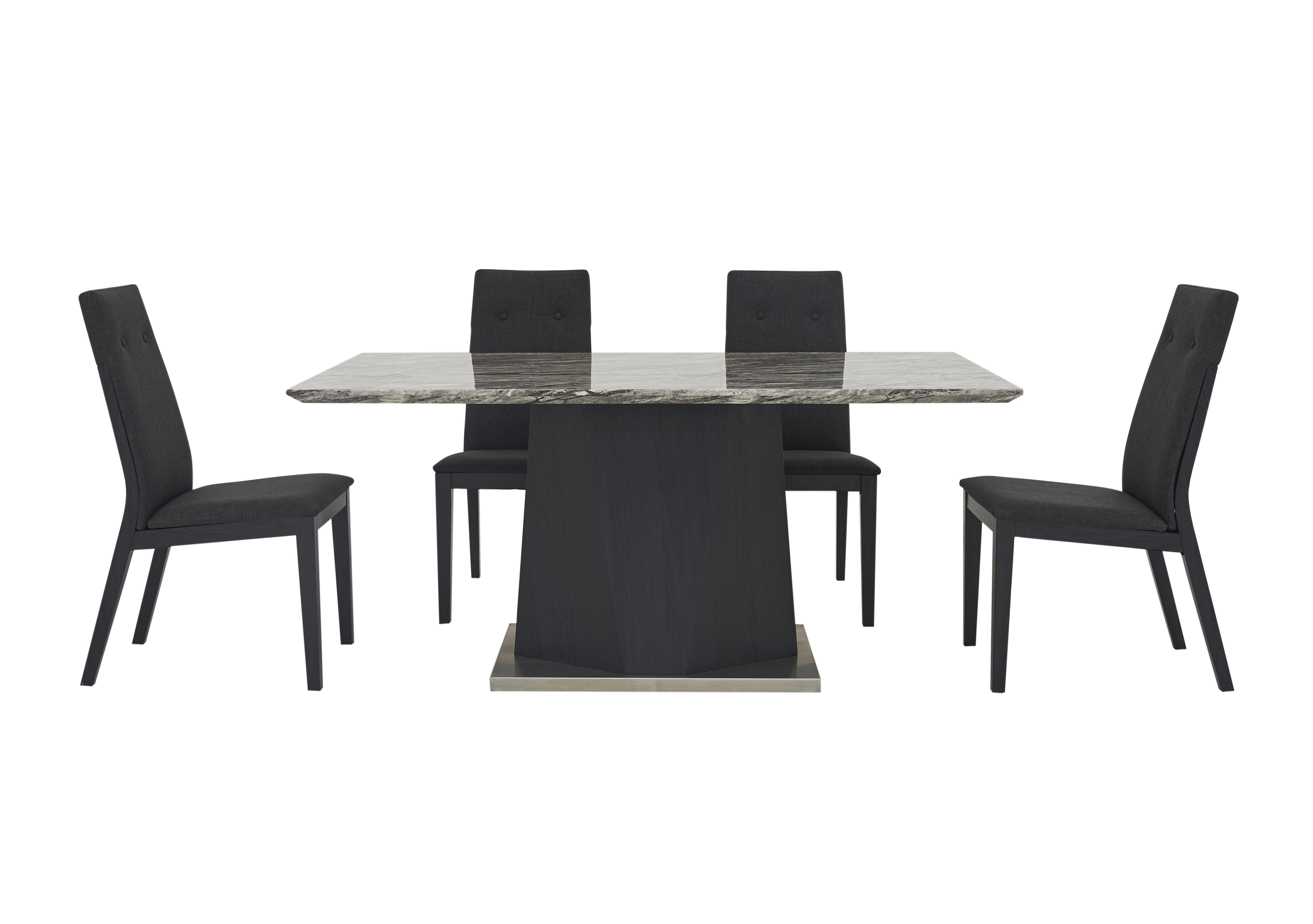 Monaco Dining Table And 4 Fabric Chairs Furniture Village