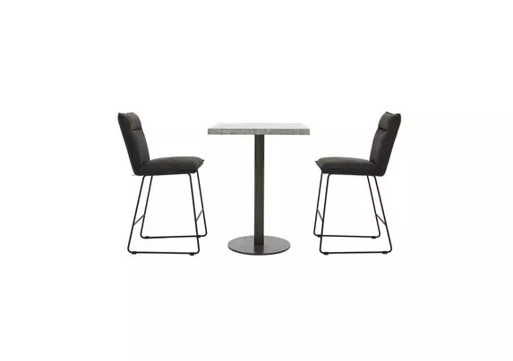 Moon Bar Table and 2 Bar Stools Furniture Village