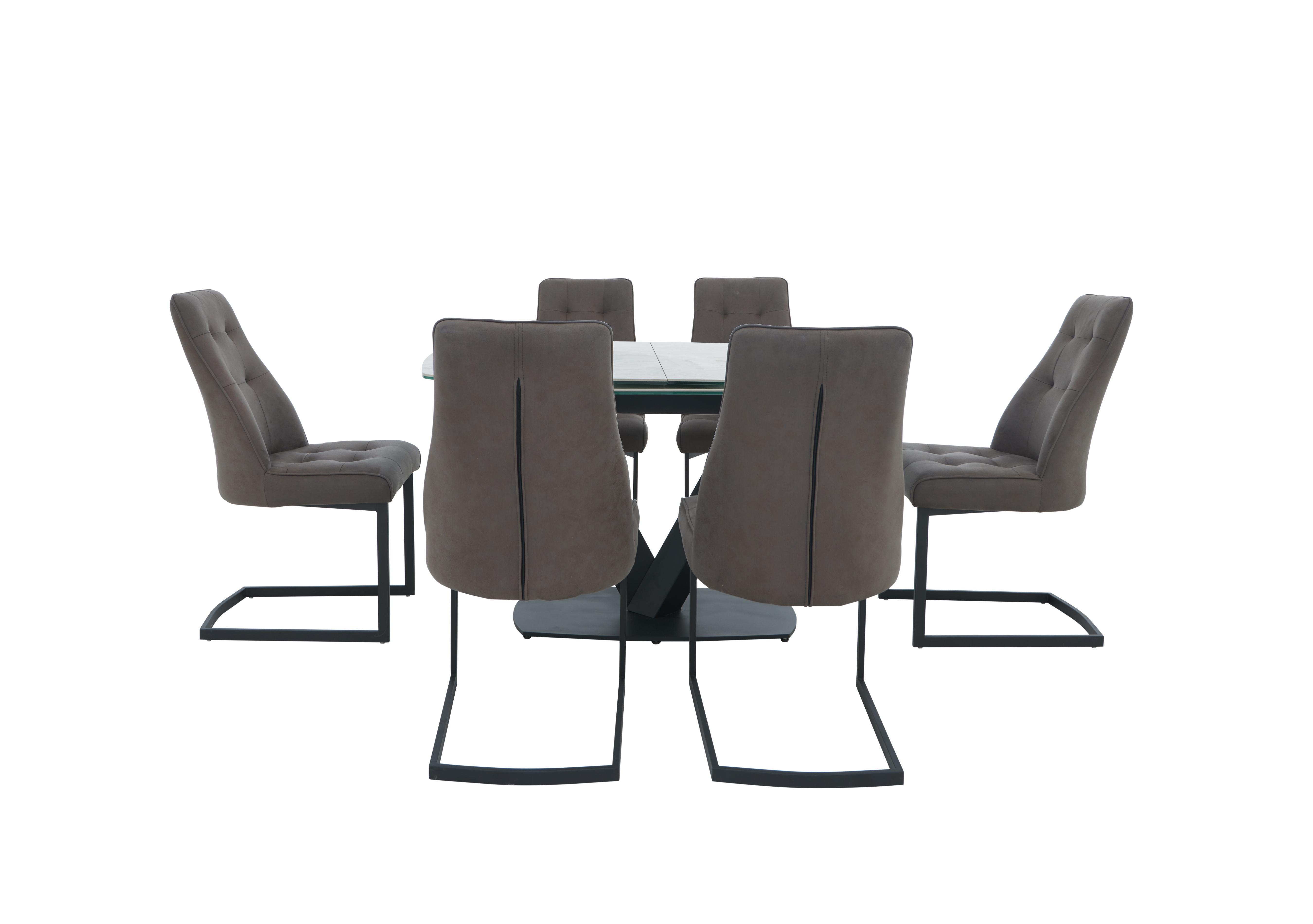 Merlin Small Extending Dining Table with 6 Merlin Dining Chairs Dining