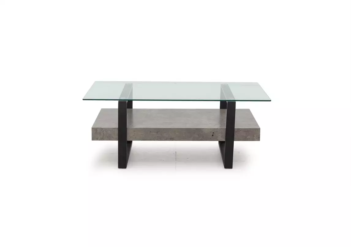 Concrete and deals glass coffee table