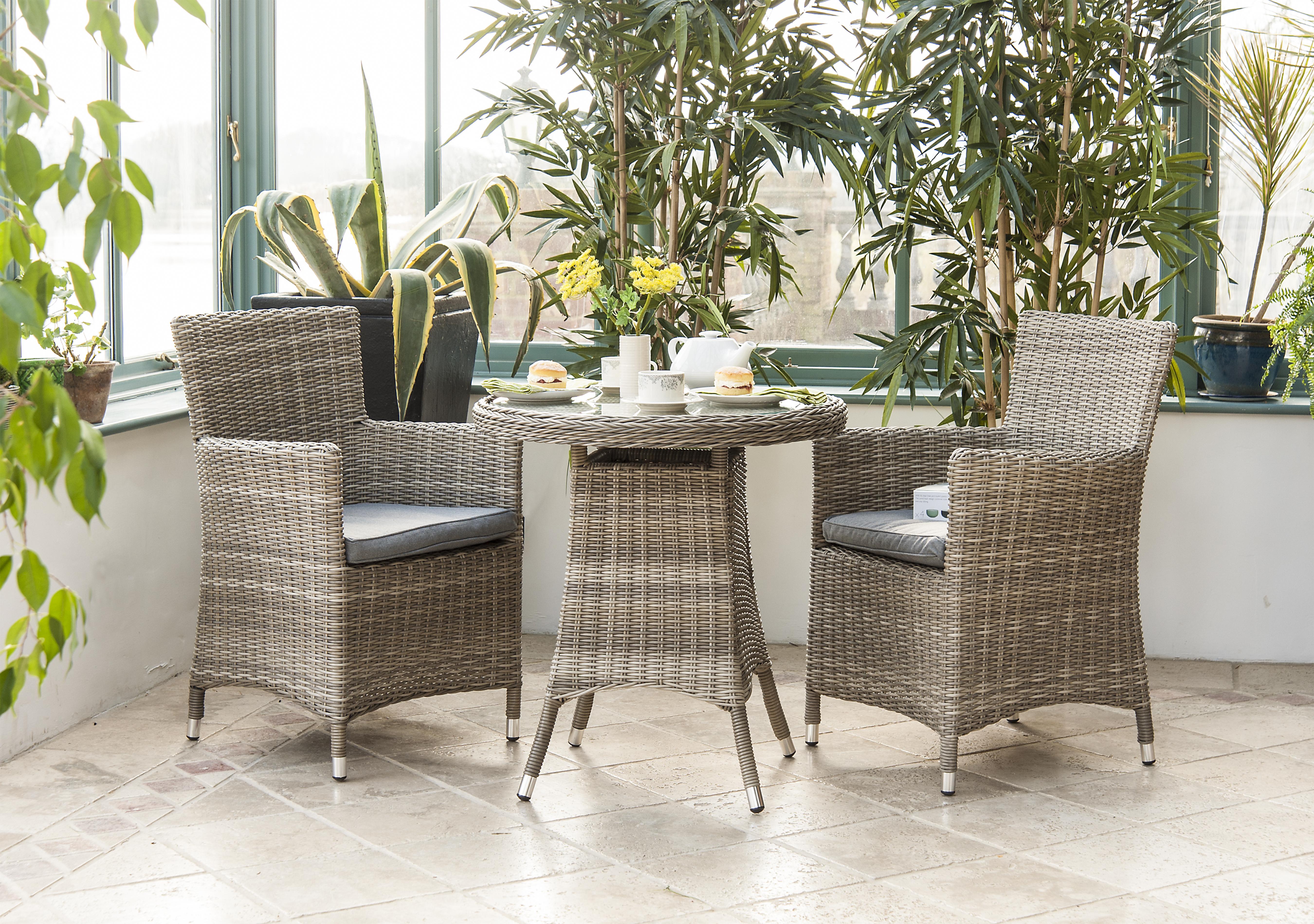 Cream rattan deals bistro set