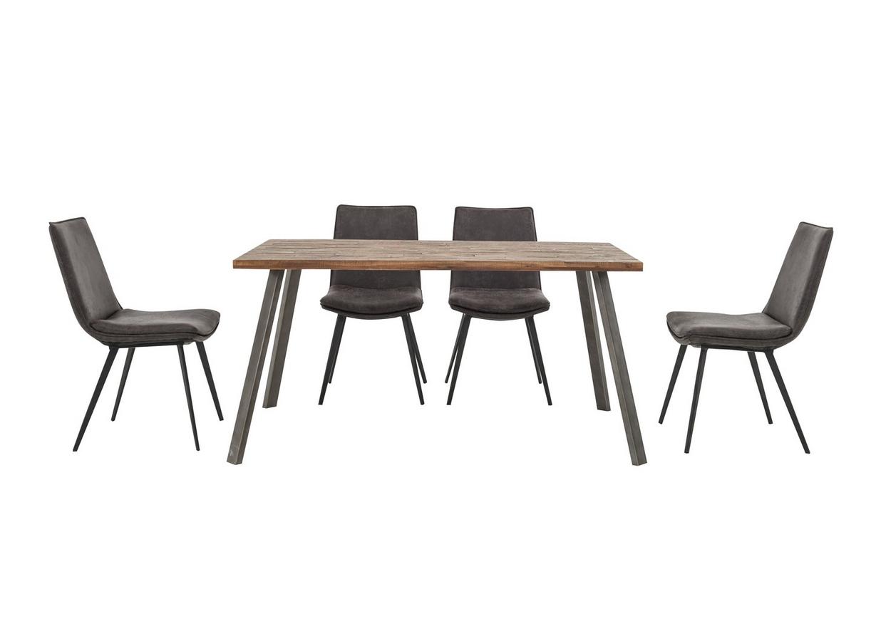 ranger dining table and 4 grey dining chairs