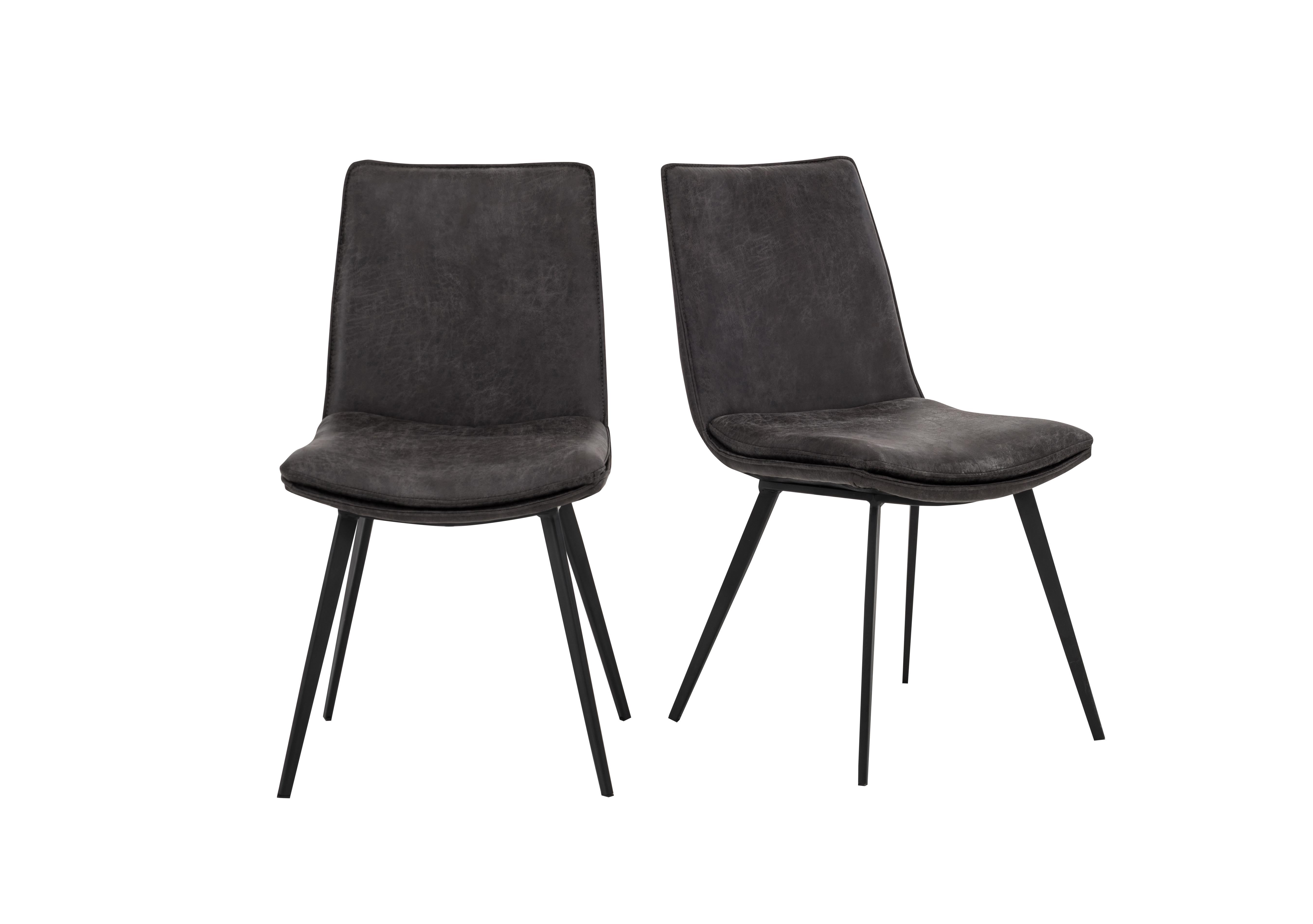 Ranger Pair of Grey Dining Chairs Furniture Village