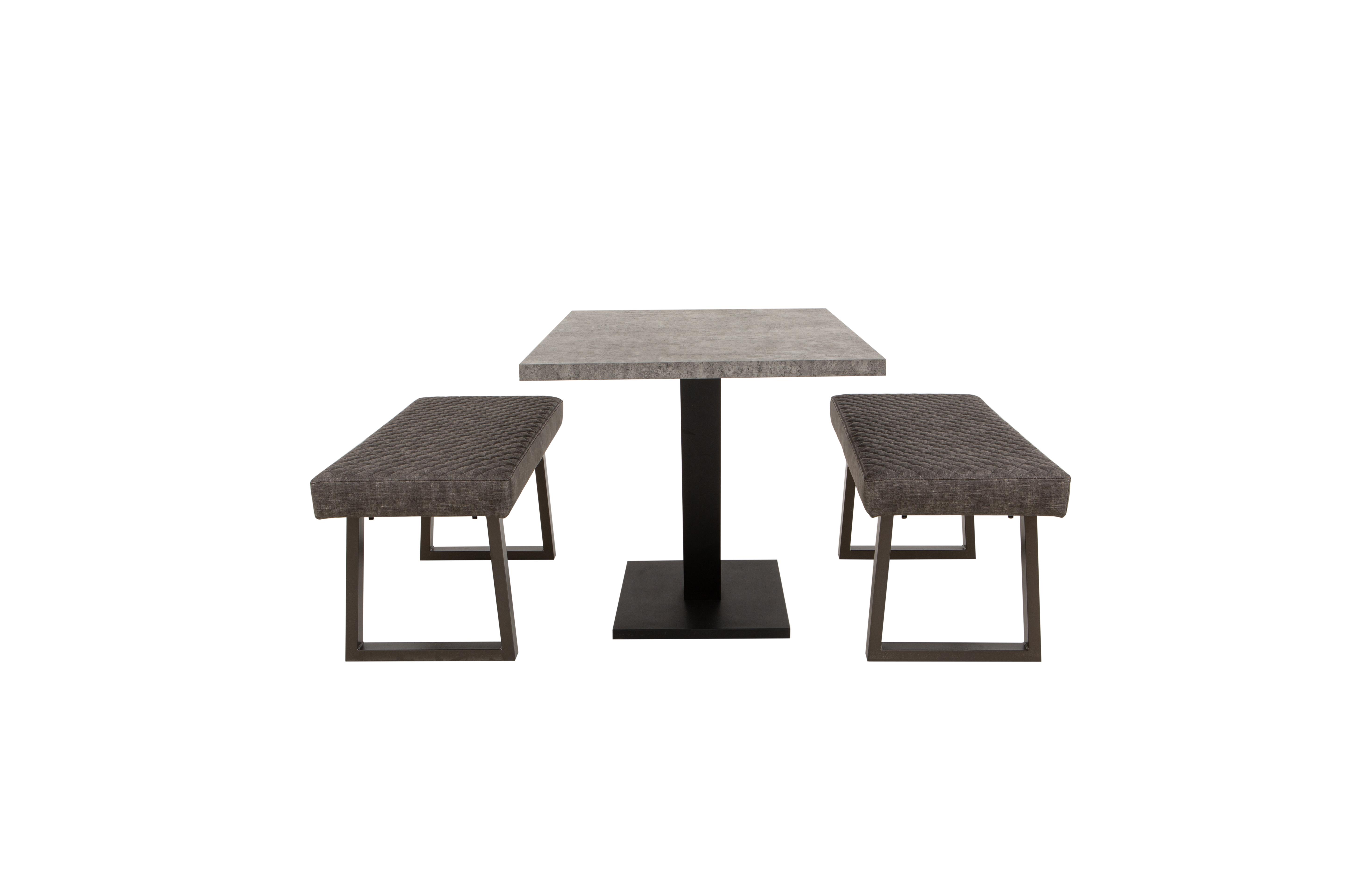 Rocket Dining Table and 2 Compact Earth Low Benches Dining Set