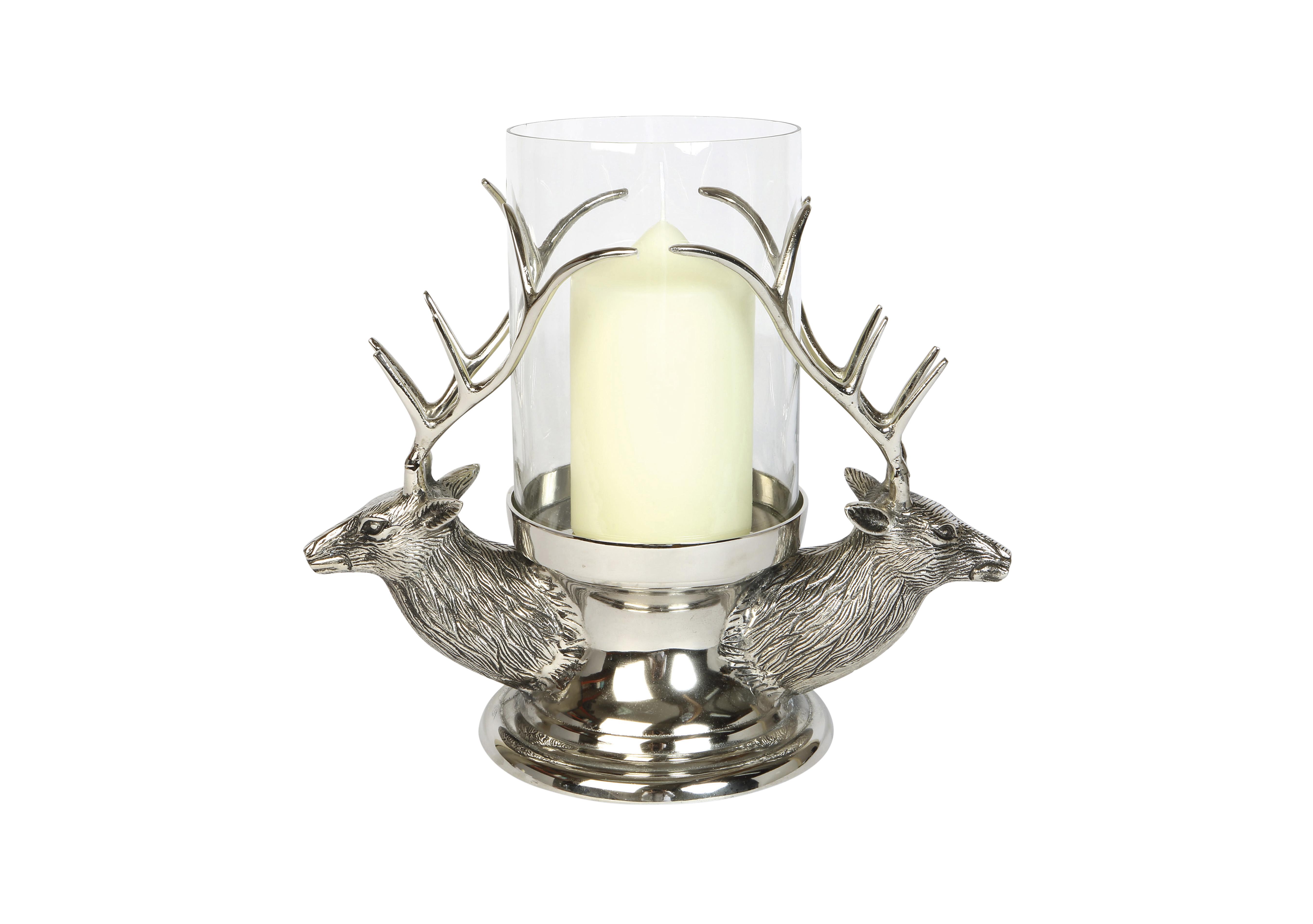 Stag Head Hurricane Lantern - Culinary Concepts - Furniture Village