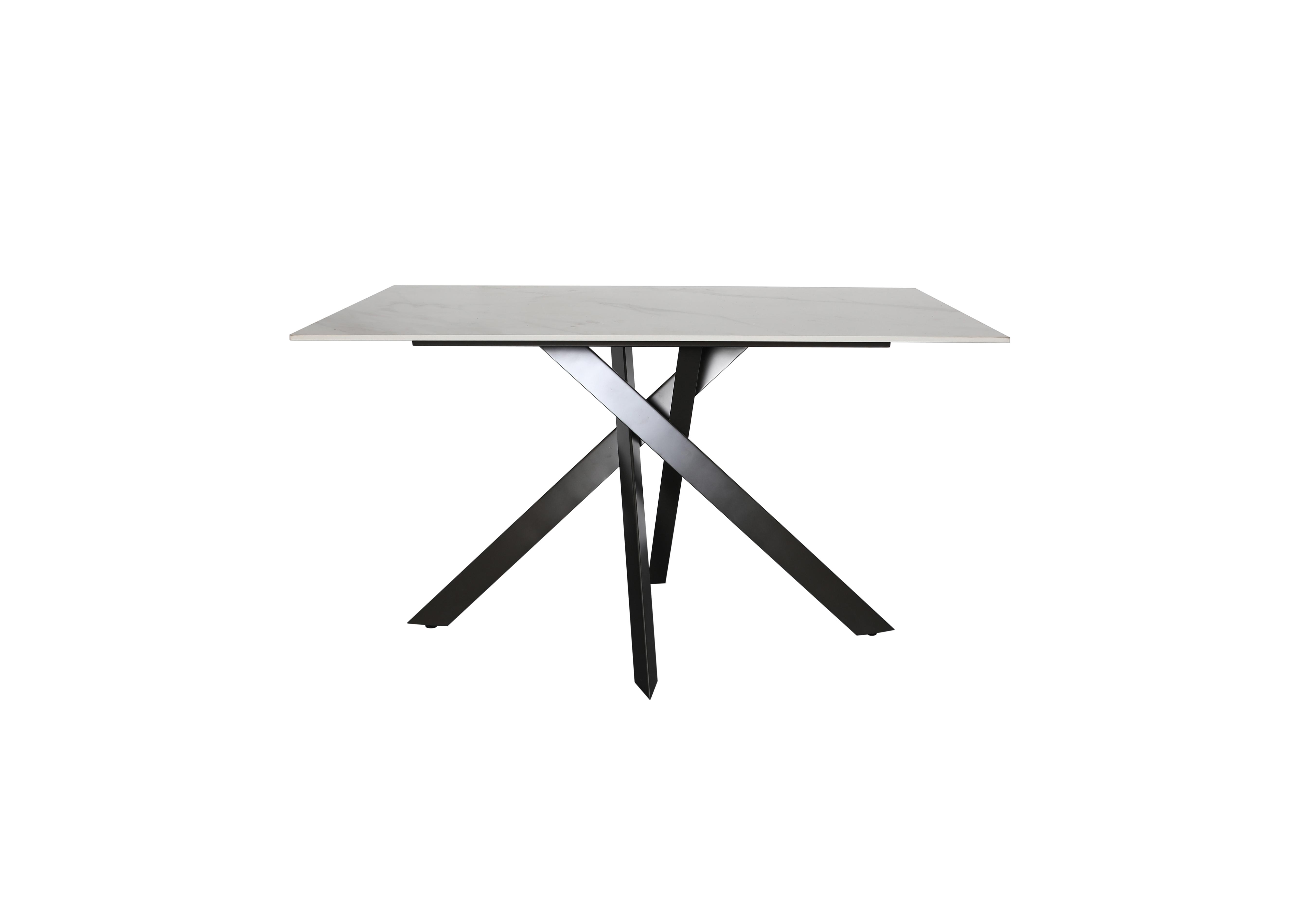 Samurai Compact Dining Table with White Ceramic Top Furniture Village