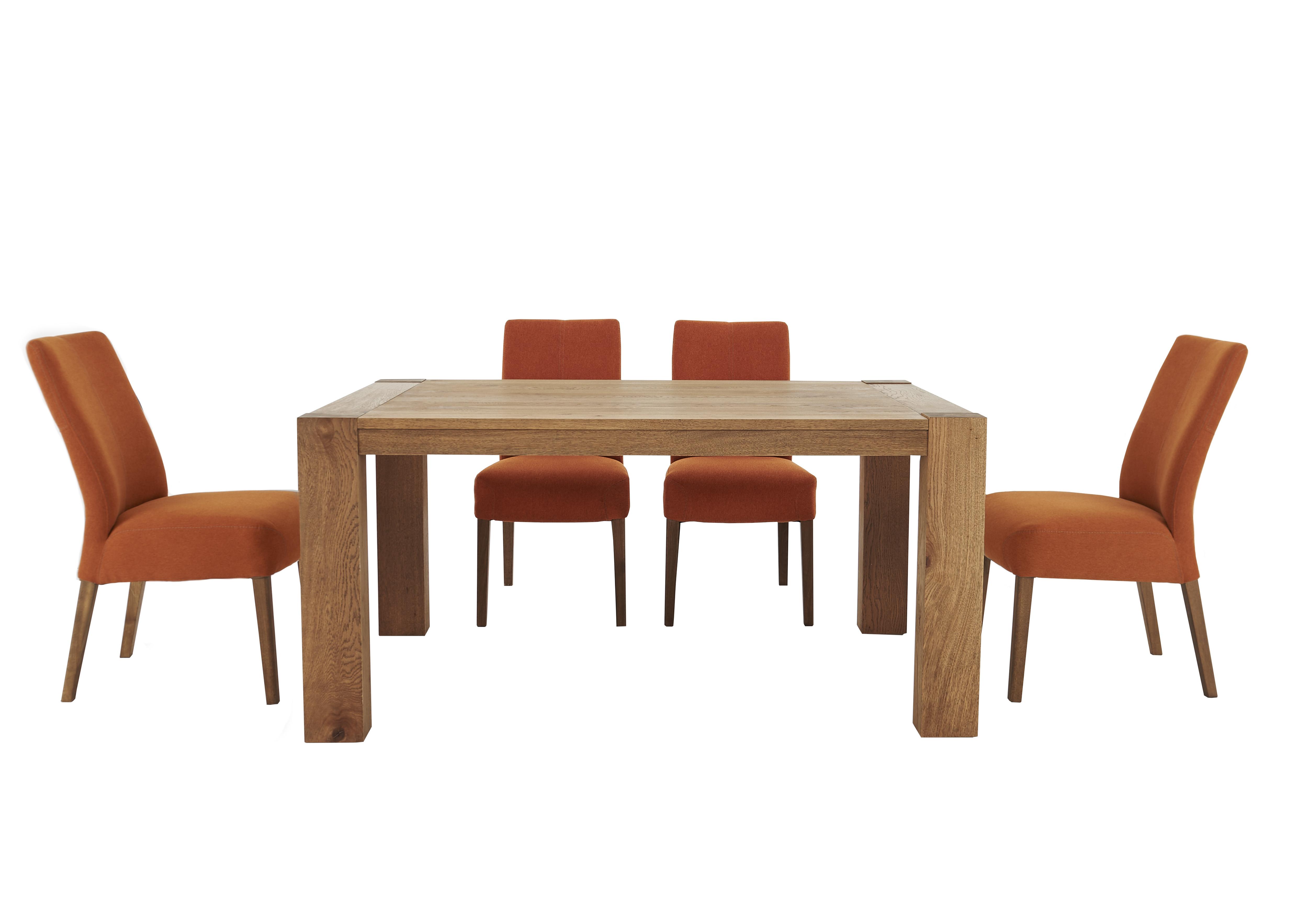 Santorini Extending Table with 4 Fabric Chairs Furniture Village