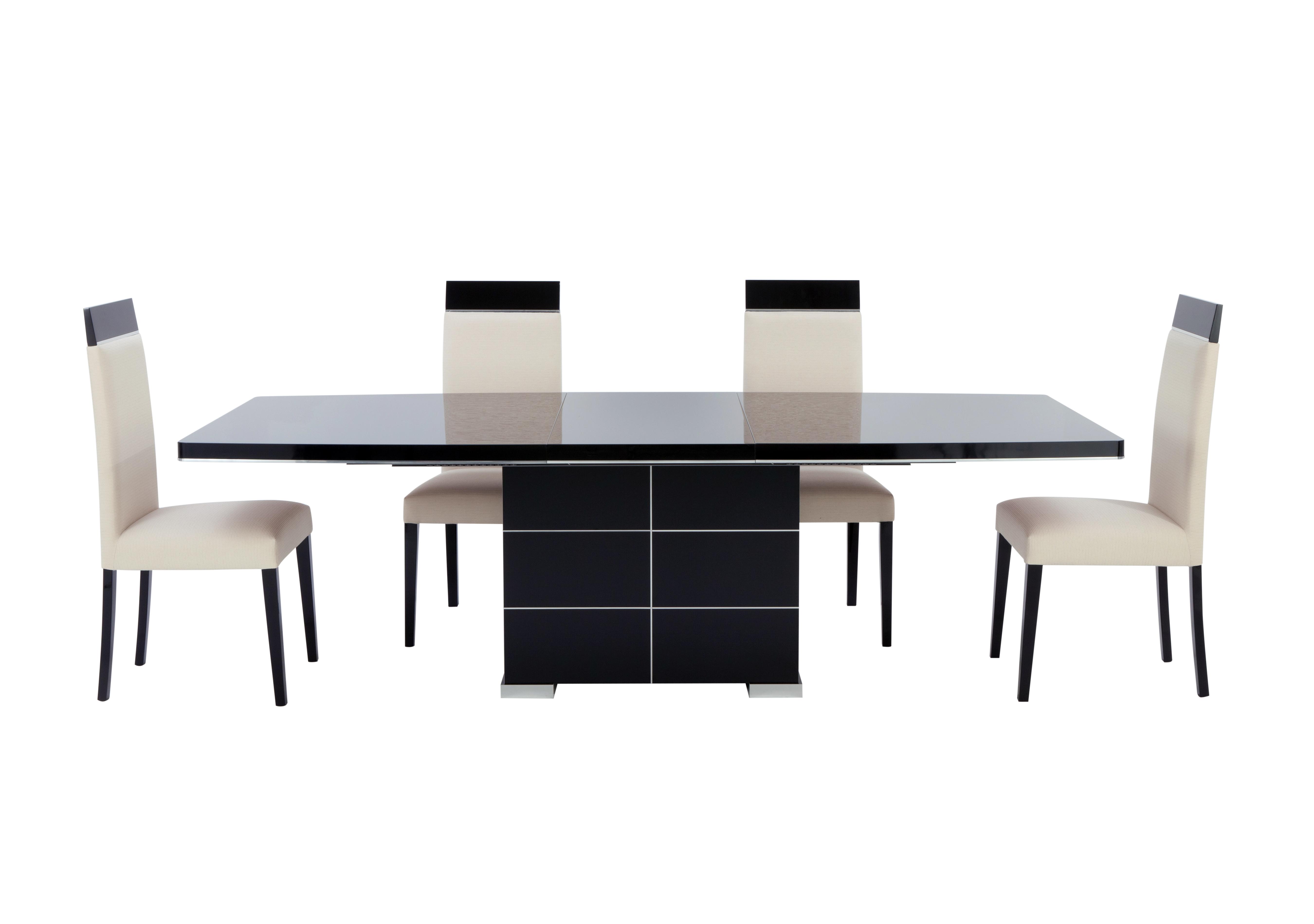 Savina Extending dining table and 4 side chairs ALF Furniture Village