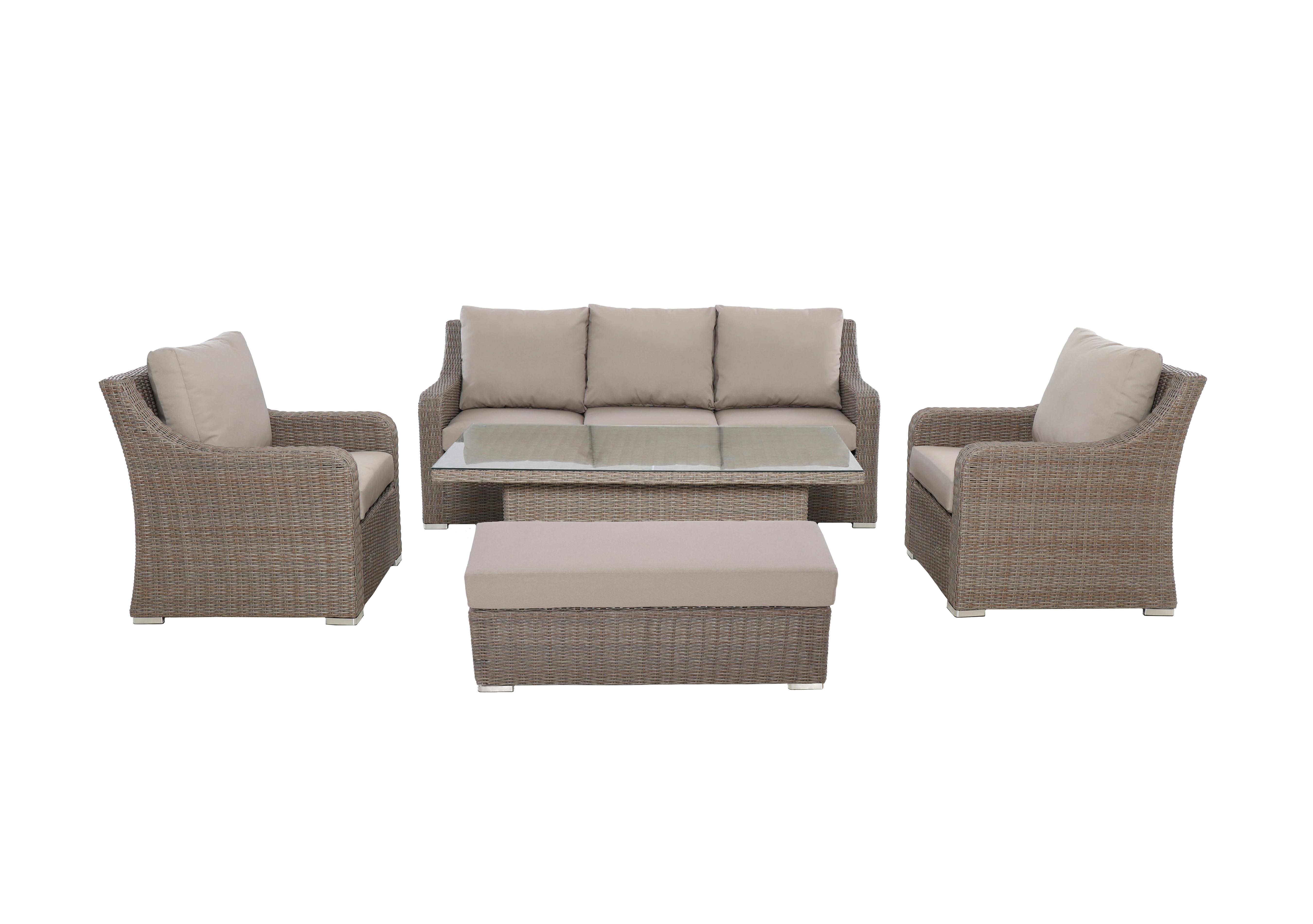 Sicily 3 Seater Sofa Dining Set with Rising Table Furniture Village