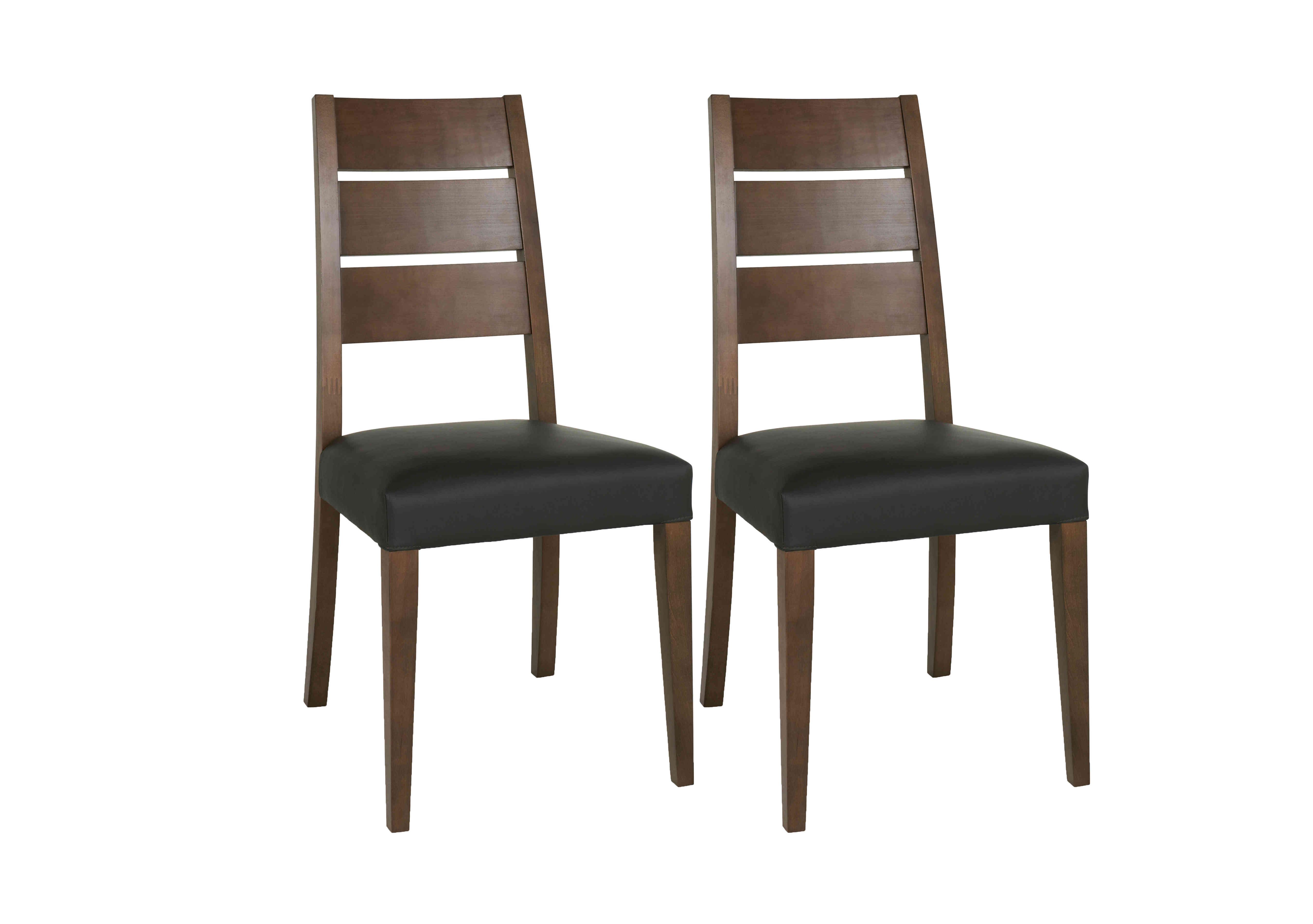 Sorrento Pair of Slatted Dining Chairs Furniture Village