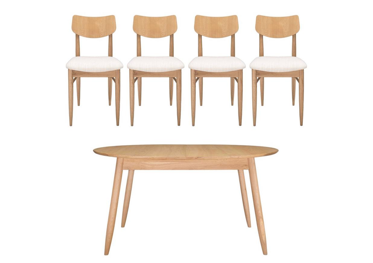 teramo small dining table and 4 alia chairs