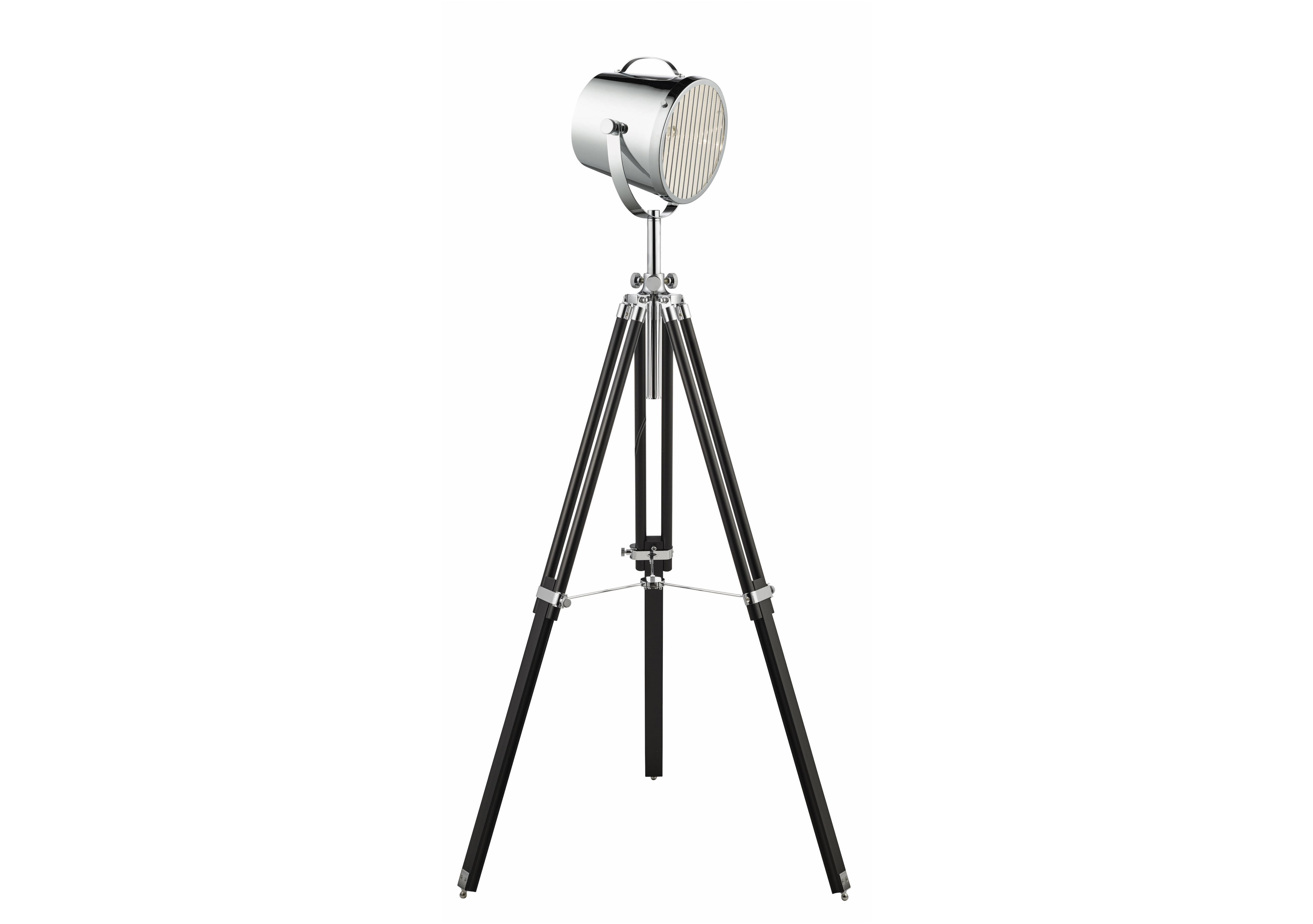 Featured image of post Chrome Tripod Spotlight Floor Lamp : From gold and grey tripods to black oversized shades from b&amp;q, habitat and multiple light sources can create a homely atmosphere that you just can&#039;t achieve with only overhead lighting.