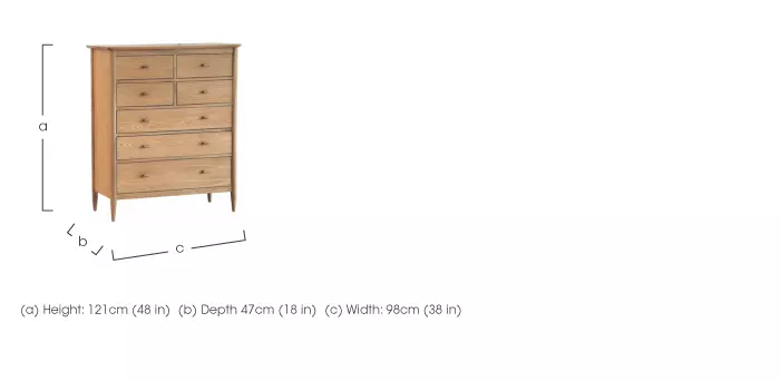 Teramo 7 Drawer Tall Chest Ercol Furniture Village
