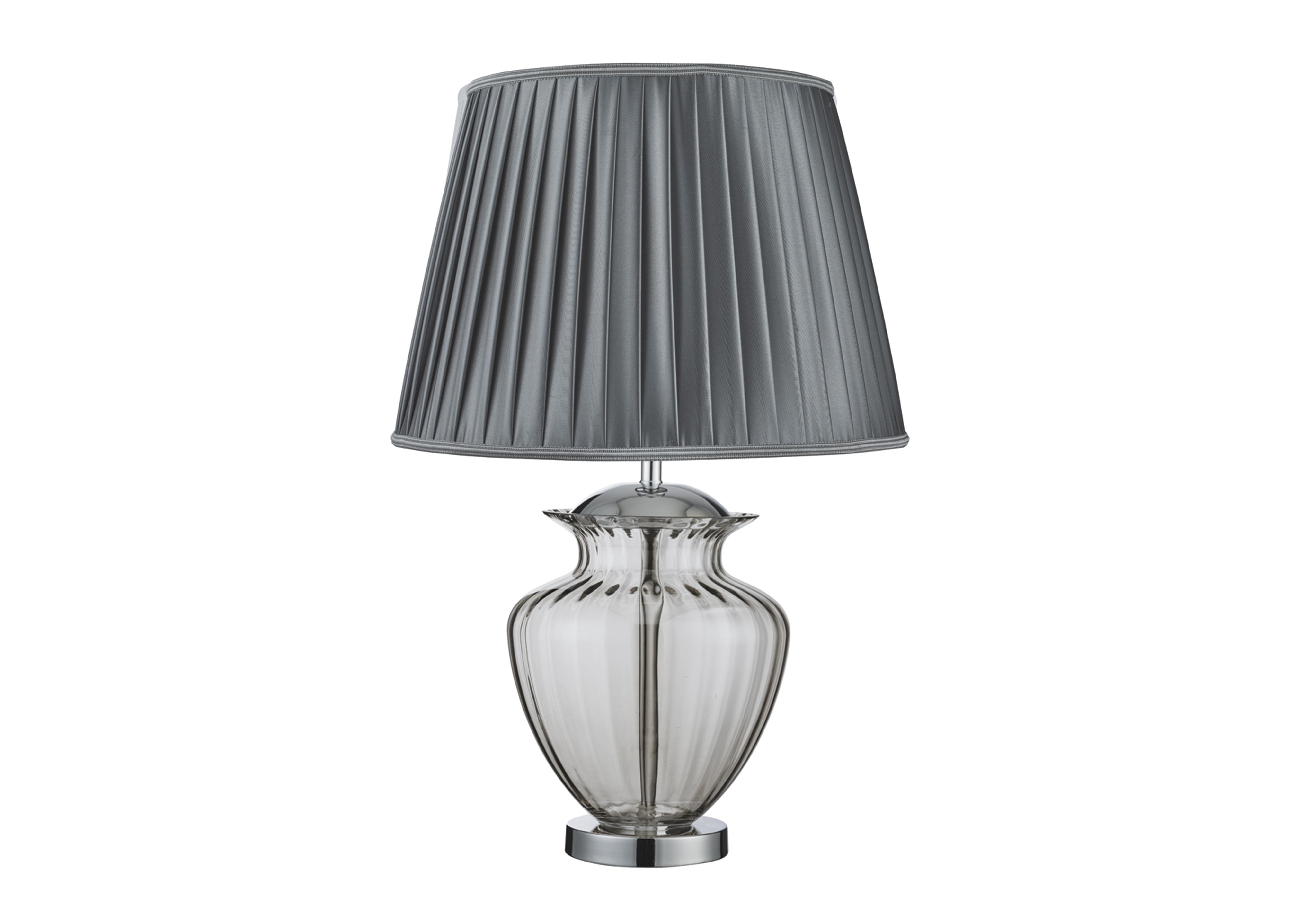 Urn Smoked Chrome Table Lamp - Furniture Village