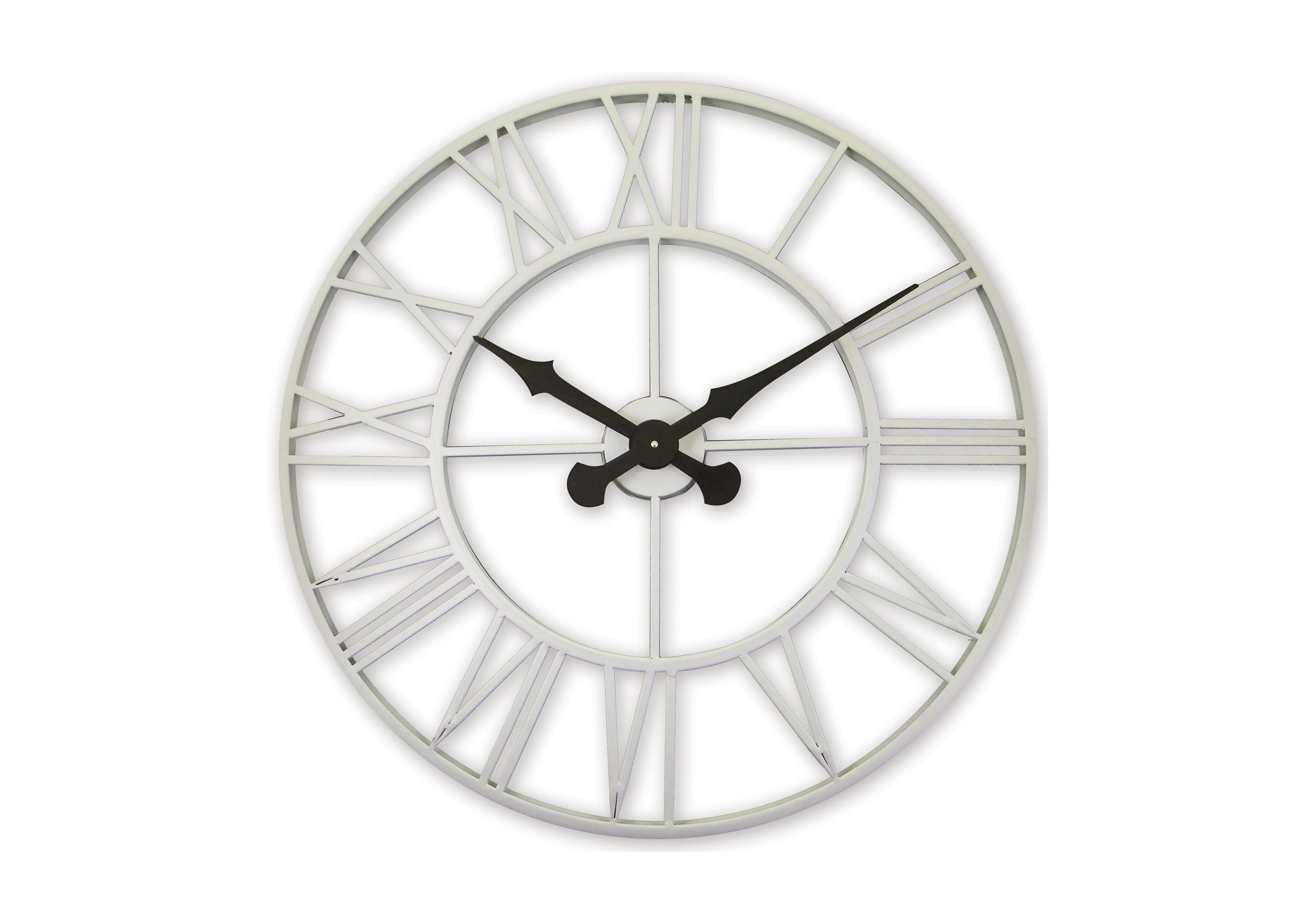 Vintage Cream Metal Wall Clock Furniture Village