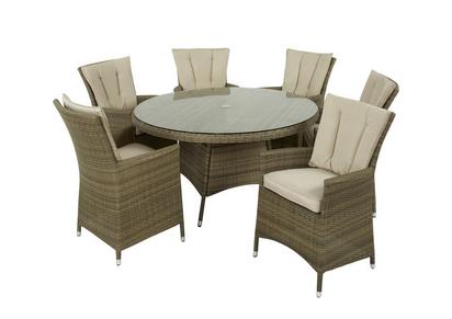 Verde 6 Seat Round Dining Set