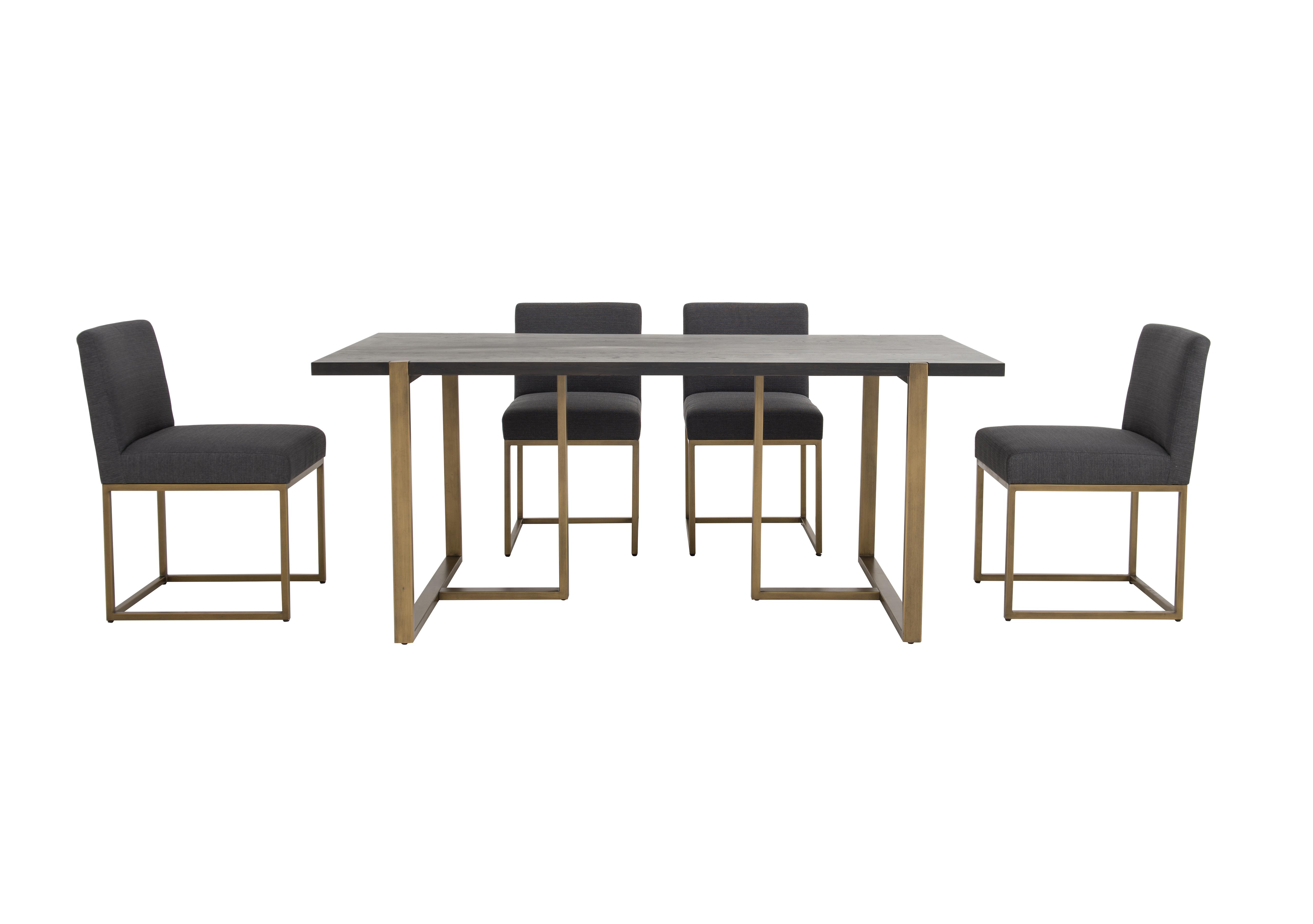 Vogue Dining Table and 4 Upholstered Chairs Furniture Village