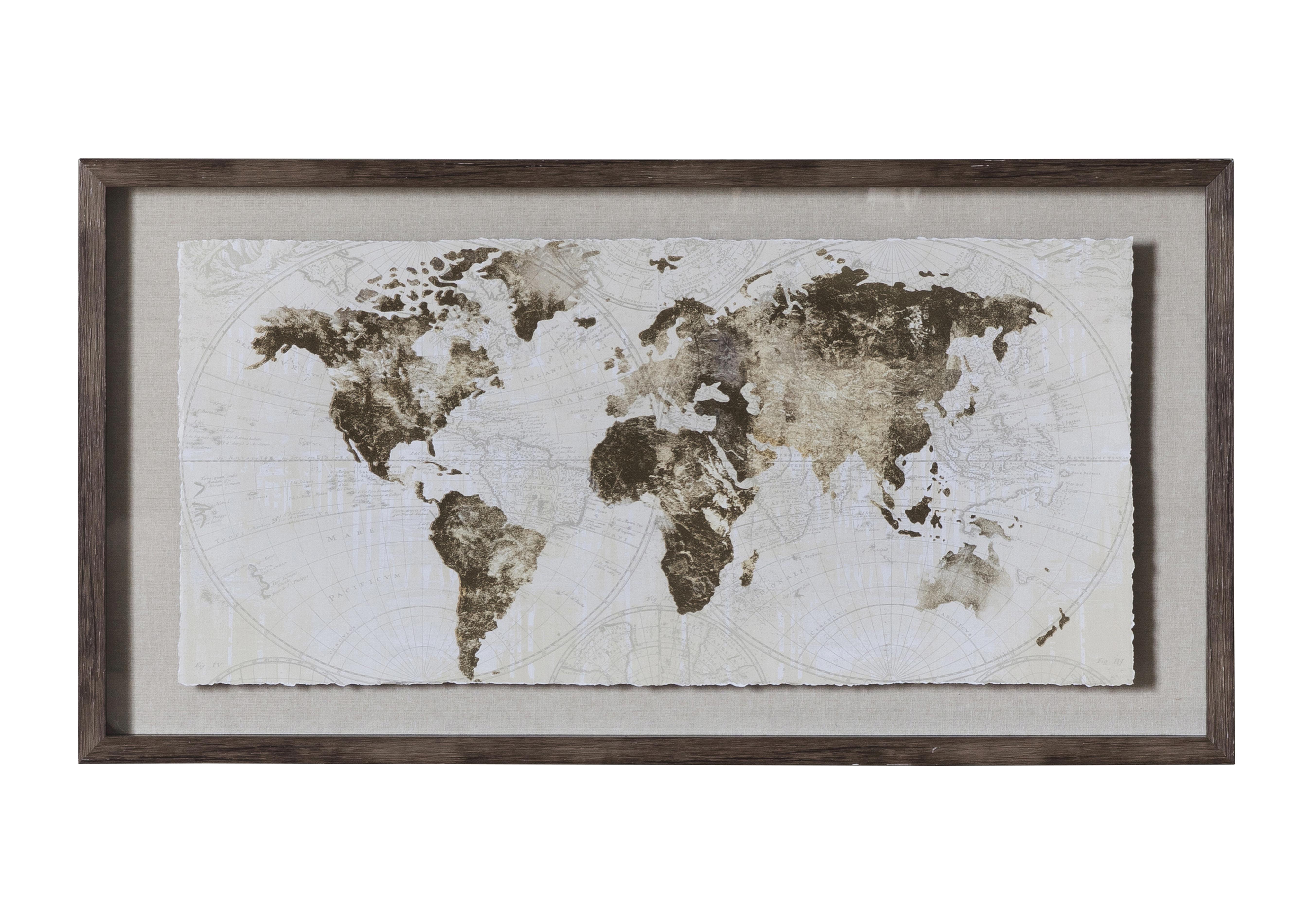 World Map Framed Art Furniture Village