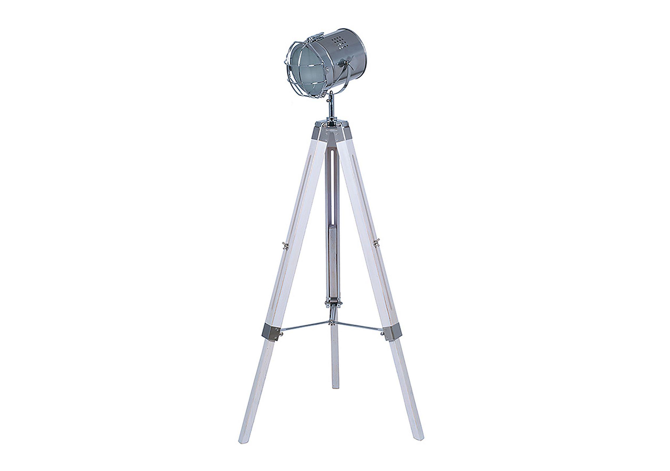 washed wood floor lamp