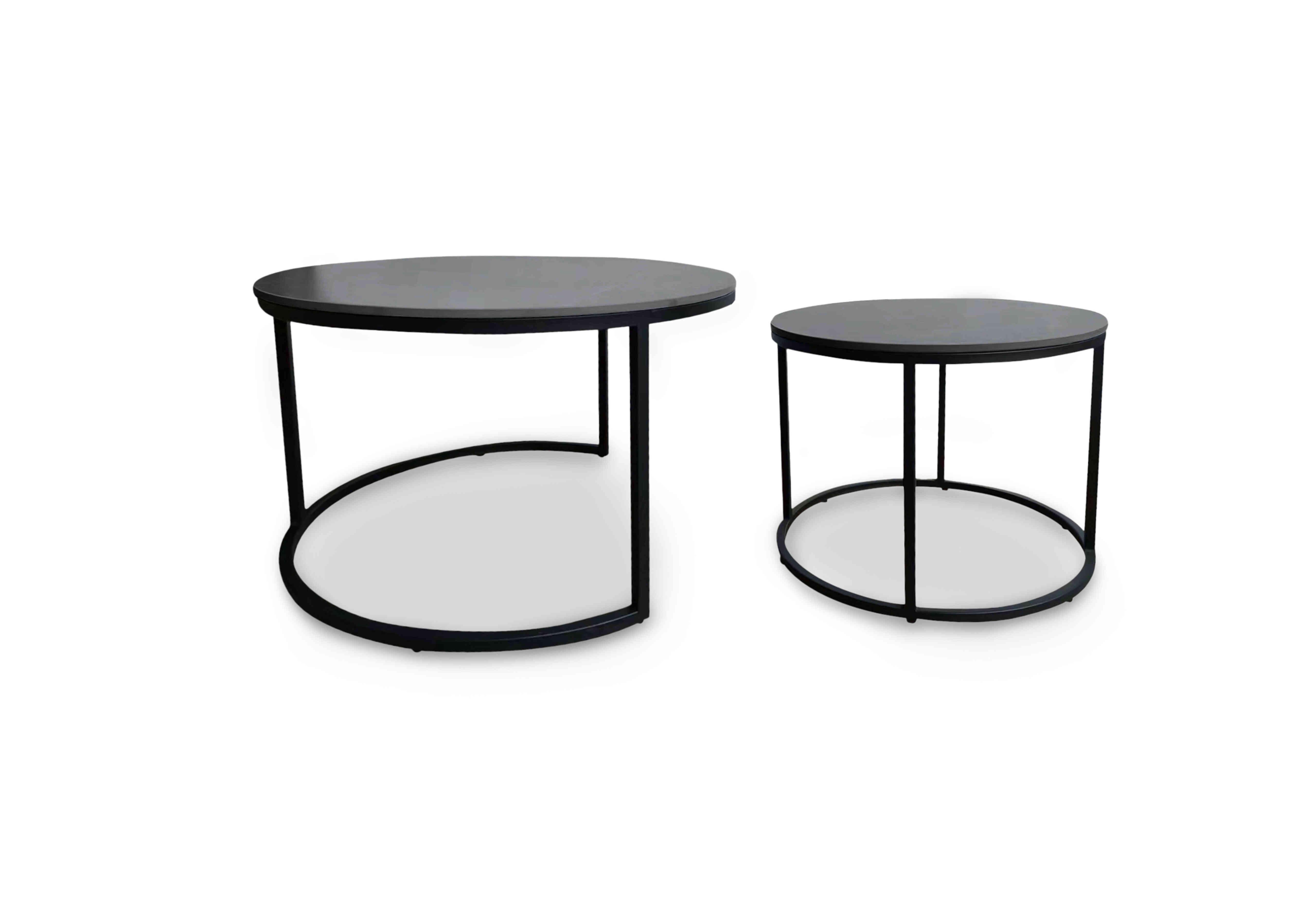 Zeus Round Nest of Coffee Tables Furniture Village