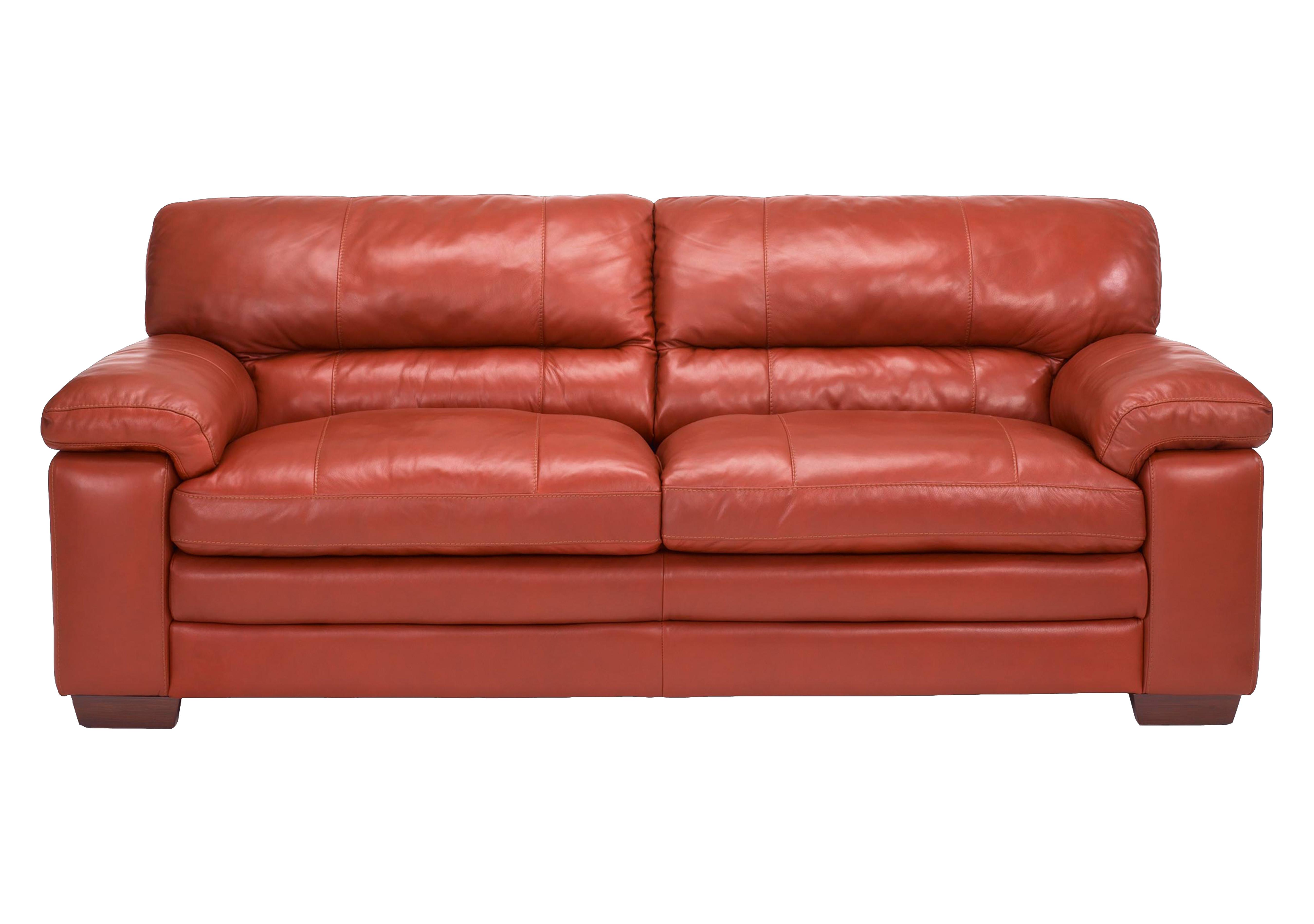 carolina red leather sofa