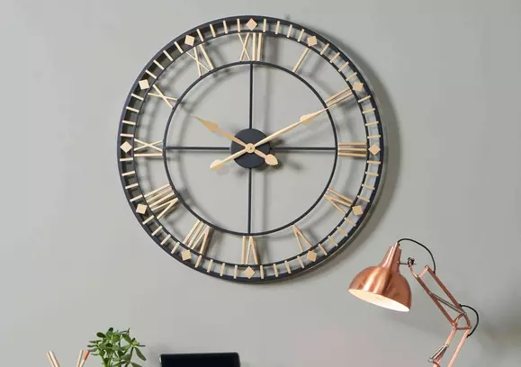 large vintage metal clock — MUSEUM OUTLETS