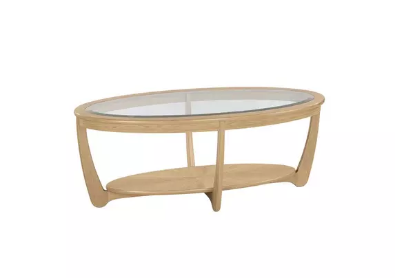 Oval glass deals coffee table set