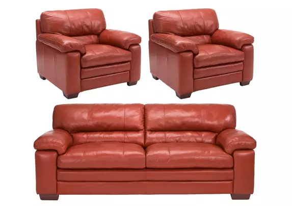 Leather sofa and 2 chairs new arrivals