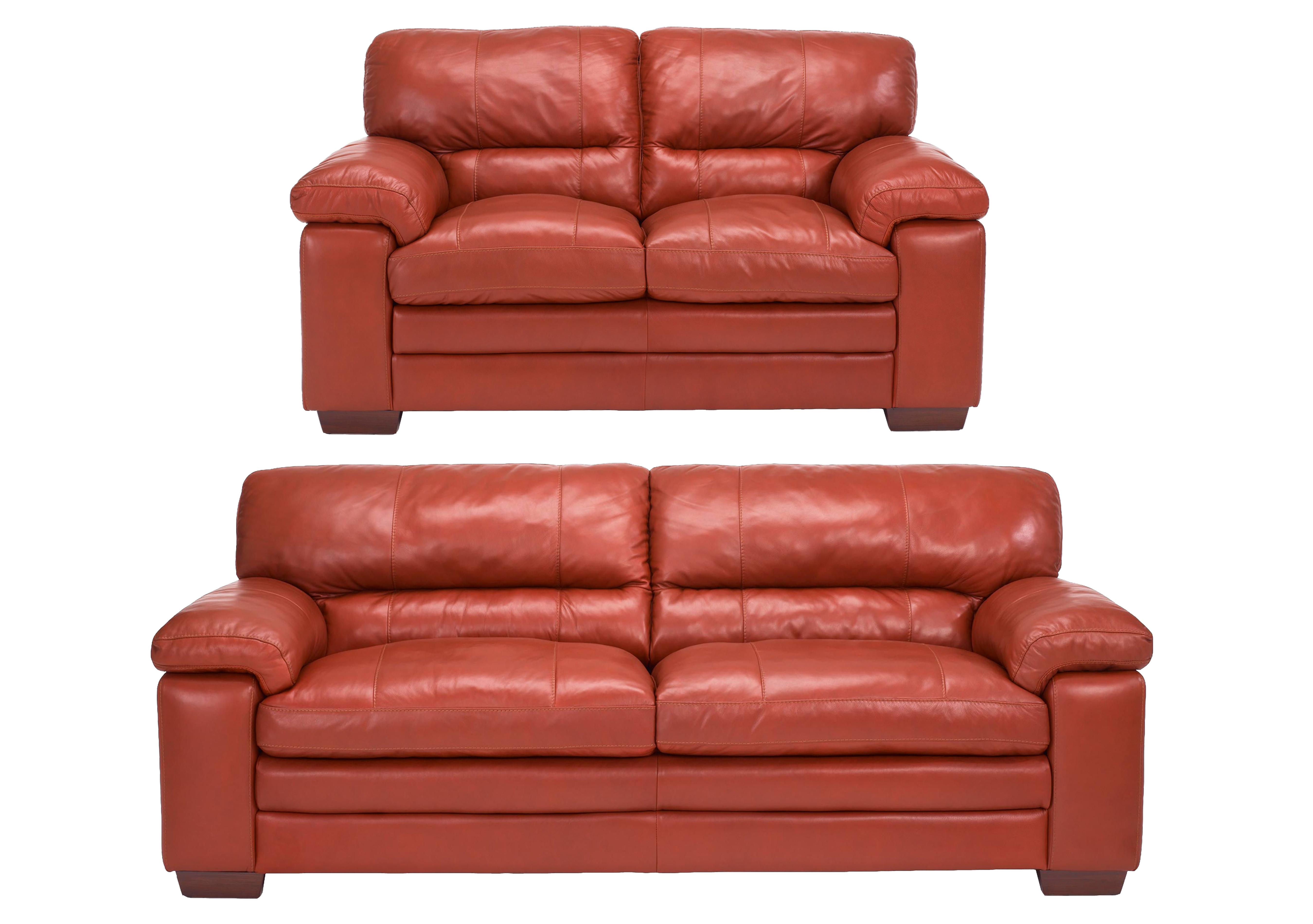 carolina 3 seater leather sofa