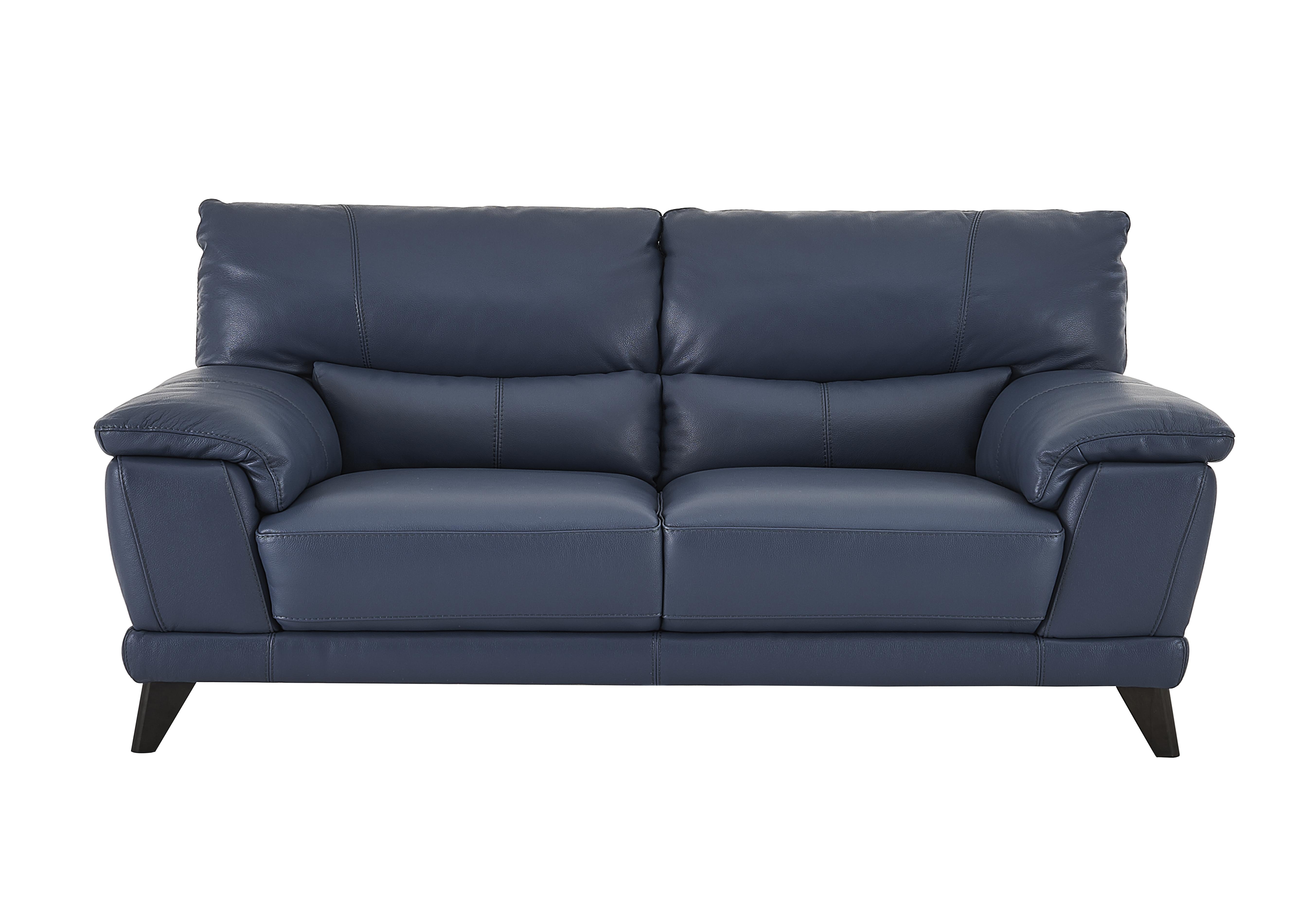 ebay blue leather sofa