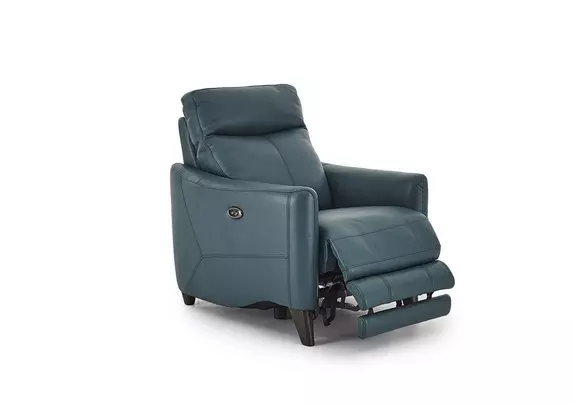 Narrow leather deals recliner