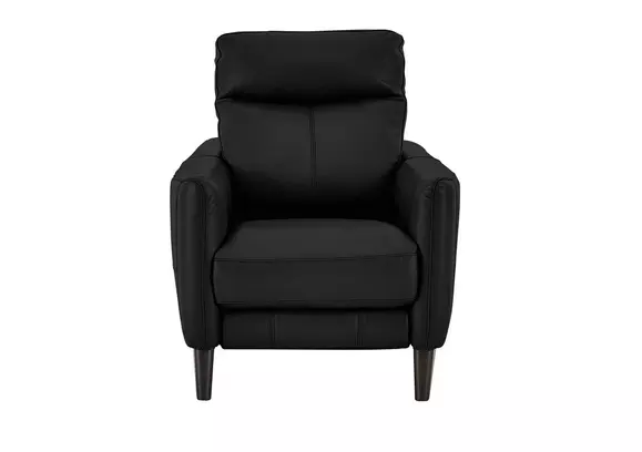 Black leather shop comfy chair