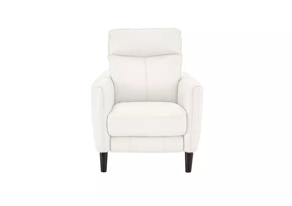 White leather 2025 electric recliner chair