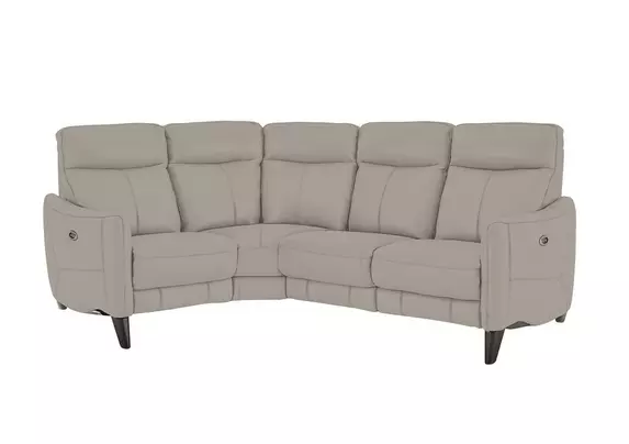 Compact Collection Petit Leather Power Recliner Corner Sofa