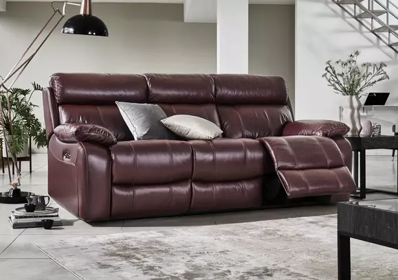 Leather look deals sofa set