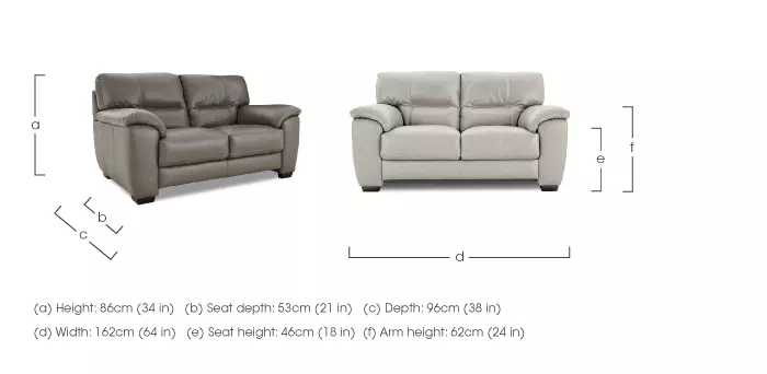 Shades 2 Seater Leather Sofa World Of Leather Furniture Village