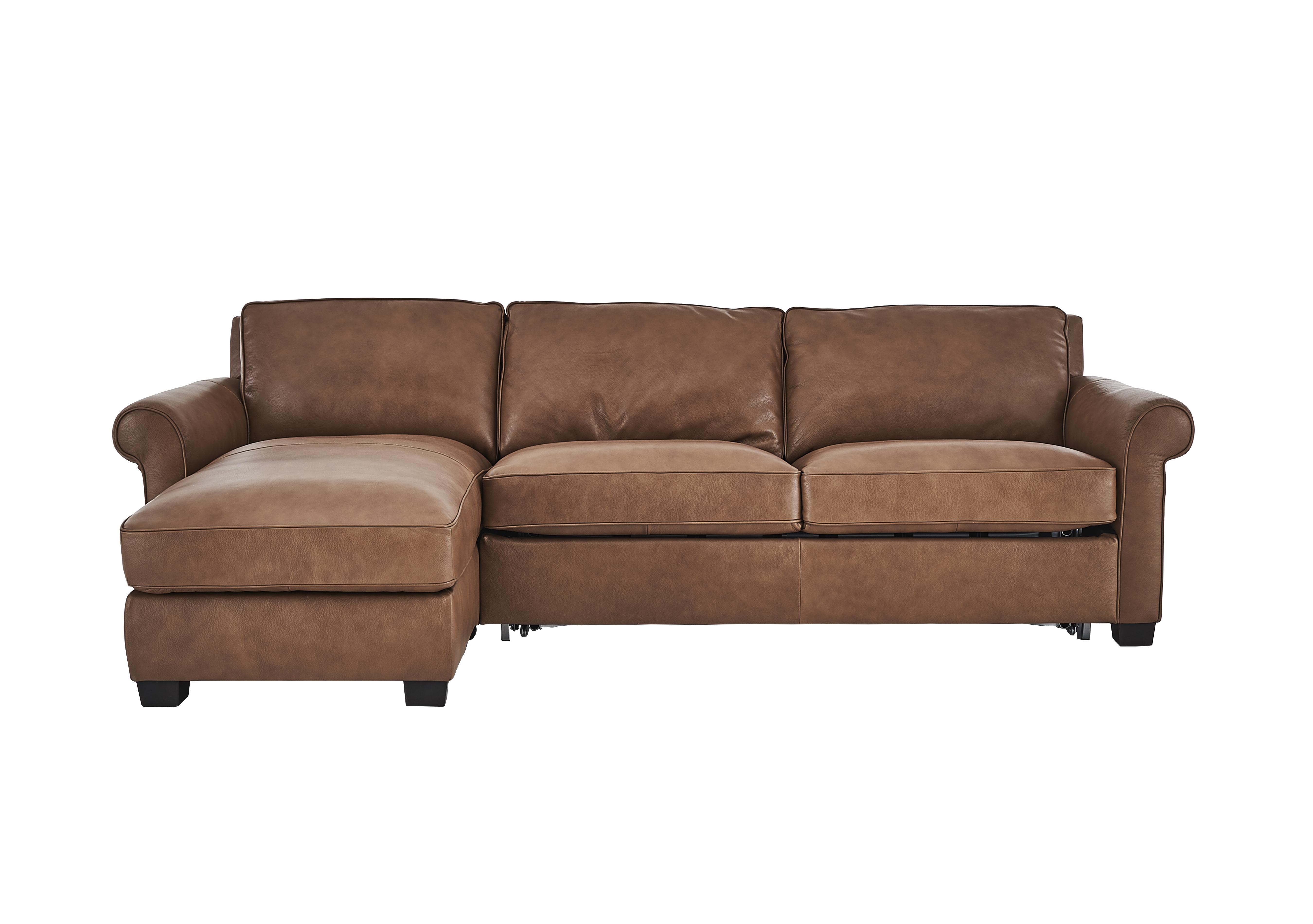 Campania Leather Corner Chaise Sofa Bed with Storage Natuzzi Editions
