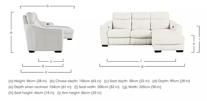 Cressida Leather Corner Chaise Recliner Sofa World Of Leather